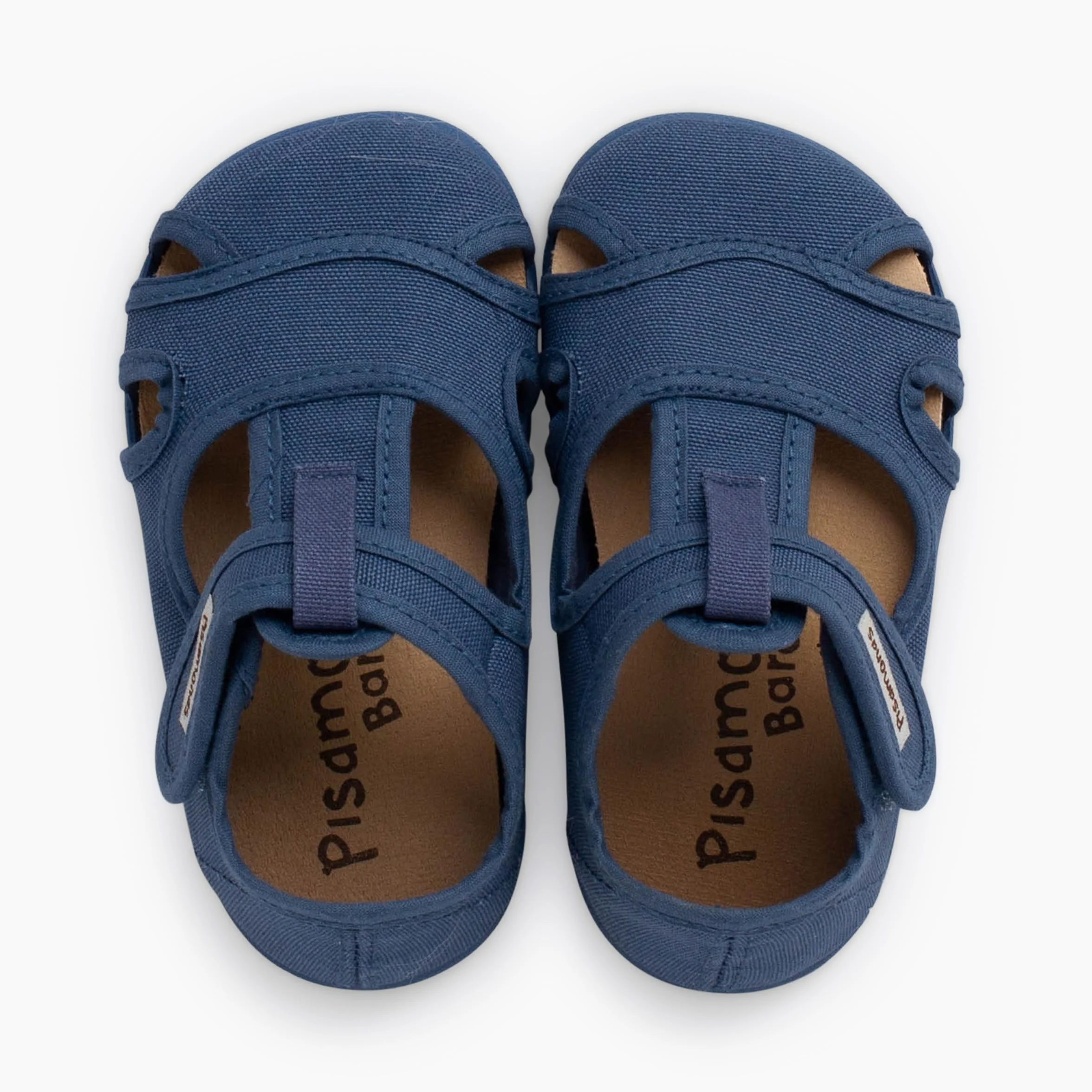 Pisamonas Sandalias Barefoot Niños Lona Cierre Ancho