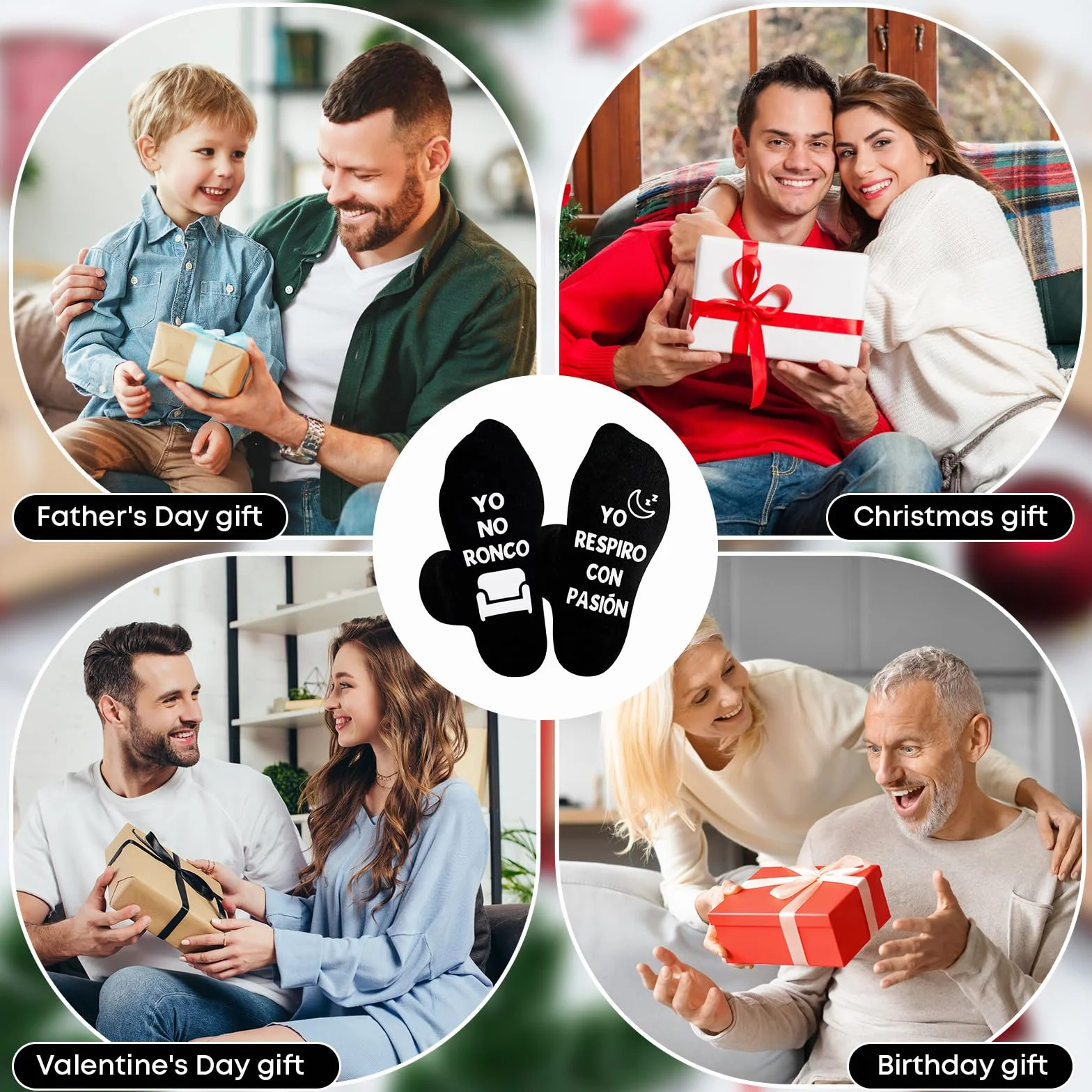 Leikedun Calcetines Hombre Divertidos Originales Personalizados, Regalos Originales para Hombre - Regalos Graciosos para Papá, Abuelo, Padre, Novio, Cumpleaños, Aniversario, Día del Padre