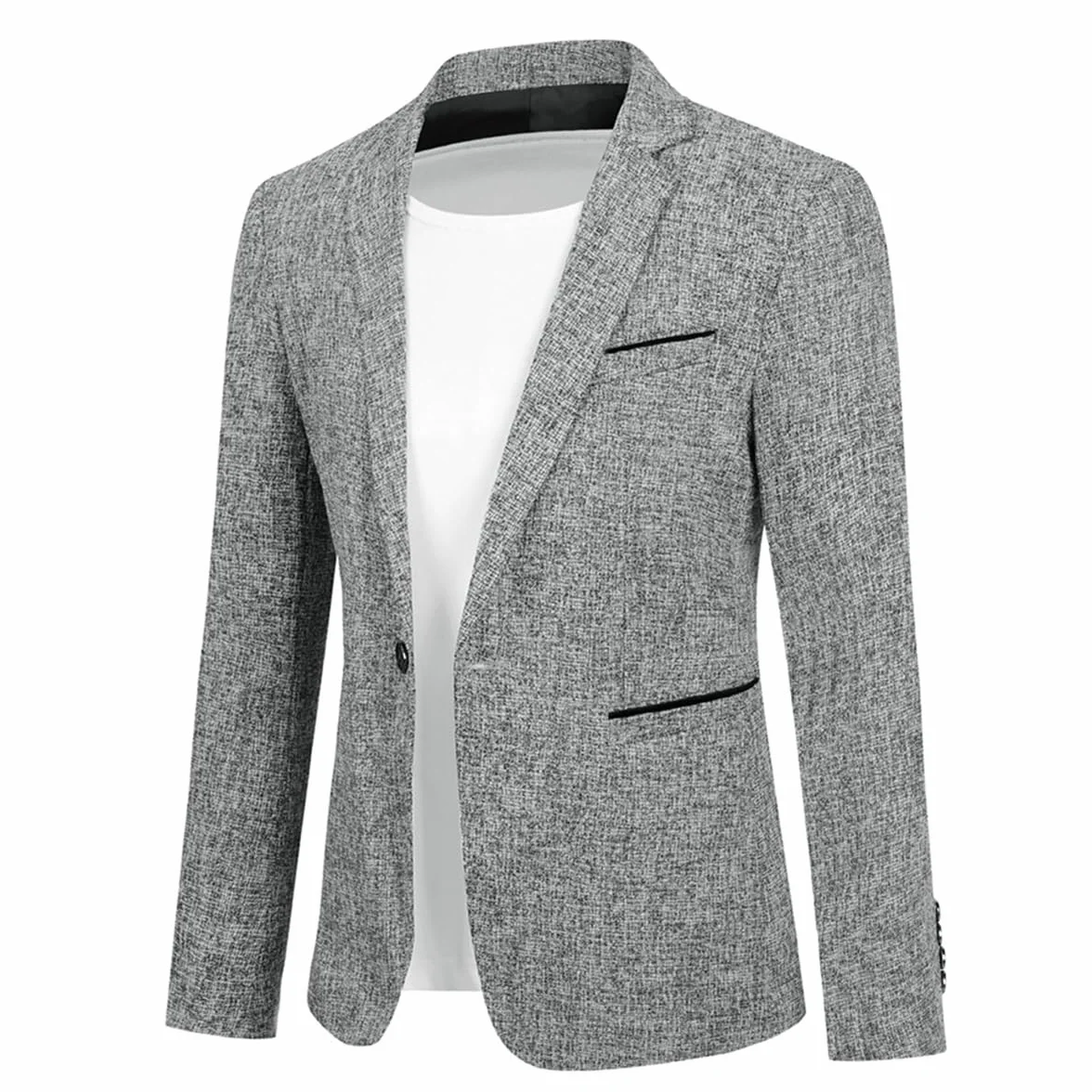 Allthemen Blazer para Hombre diseño Ajustado con botón de veston Chaqueta de Traje Elegante Formal para Bodas Negocios y veladas