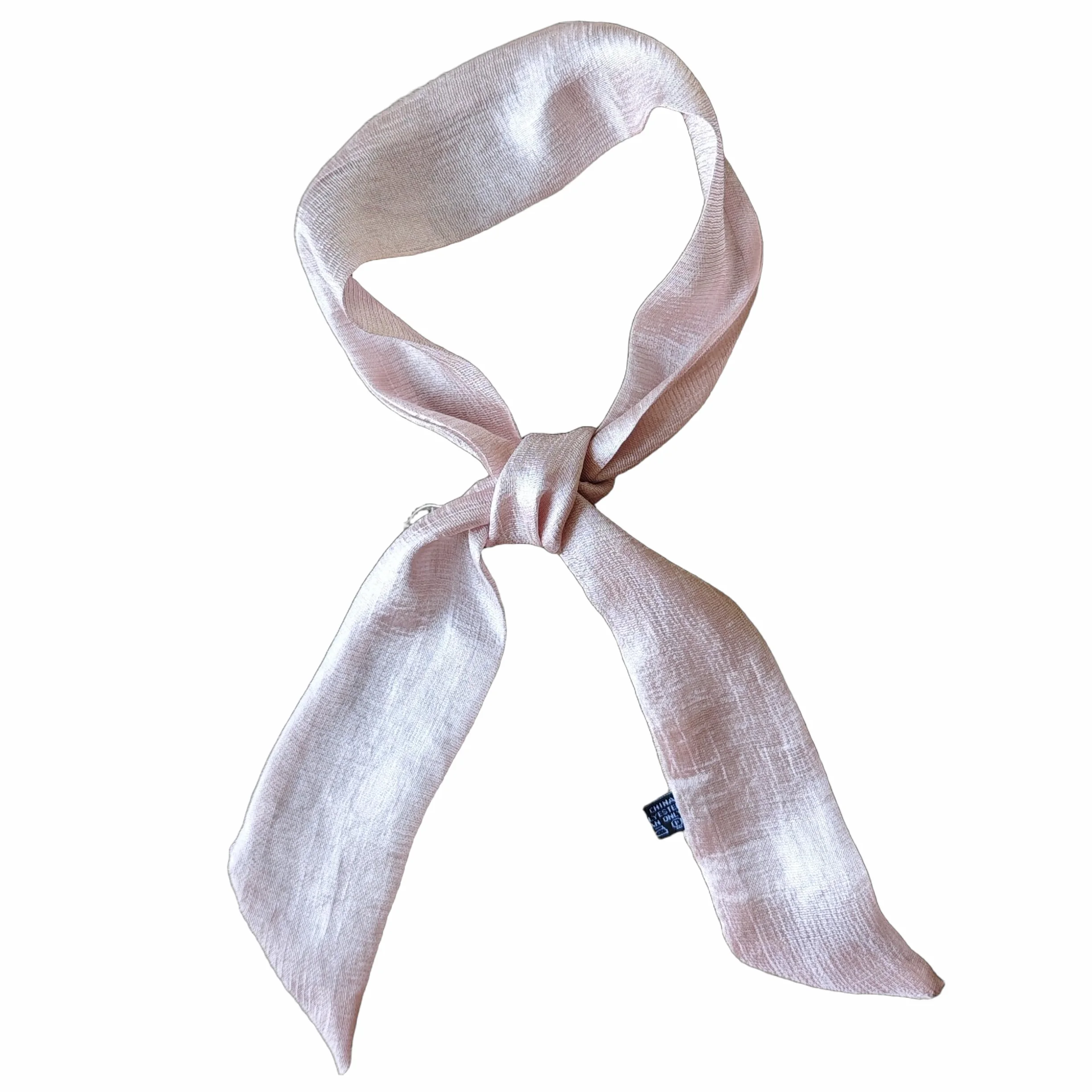 GIMIRO Bufanda de lino de imitación Elegante, 95 x 5 cm, Cinturón Flexible, Accesorio Versátil para Cuello y Cabello