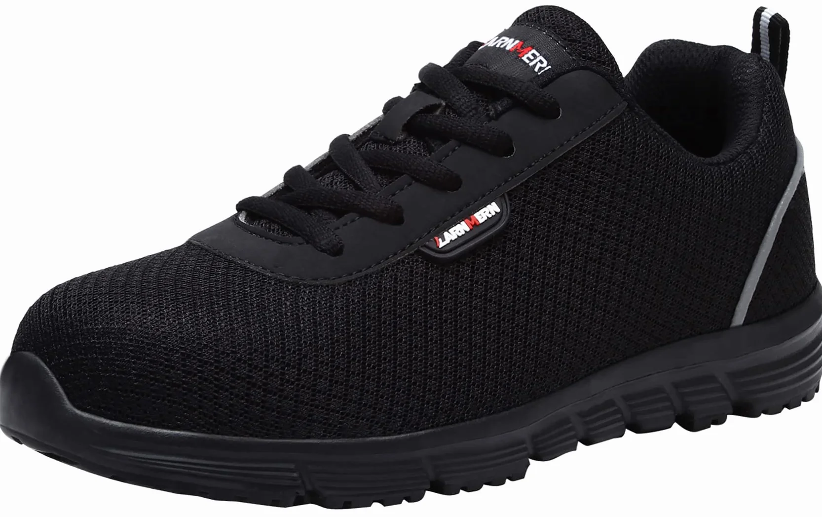LARNMERN Zapatos de Seguridad para Hombre Cómodo Zapatillas de Seguridad Antideslizante Ultra Ligeras Respirable Calzado de Seguridad con Punta de Acero