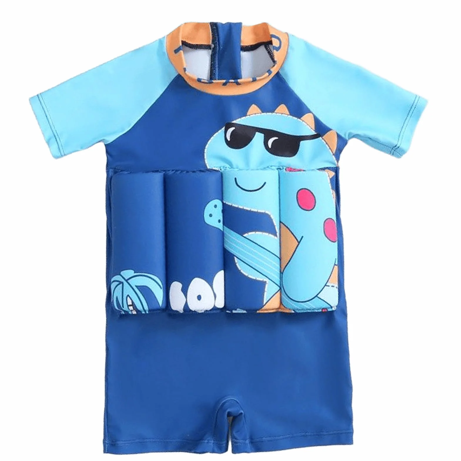 Traje Flotante Para Niños Pequeños,Traje de Baño Flotante Bañador Flotador - Chaleco Natación Rápido Secado Motivo Dinosaurio para Niños Niñas Piscina Playa Verano Deportes Acuáticos Natación Exterior
