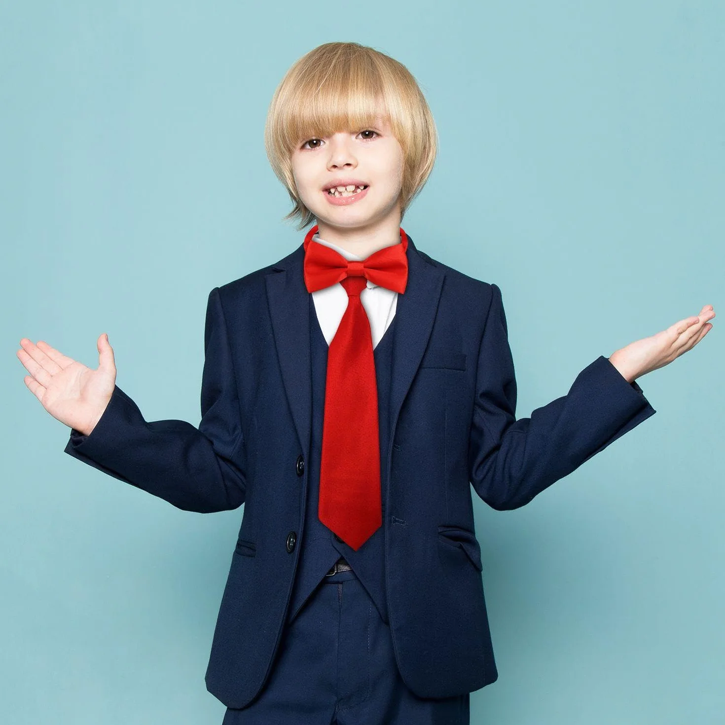 1 Tada De Lazo Para Niños, 1 Corbata, Moda Clásica, Corbata De Avión Rojo De Actuación, Camisa De Traje De Fiesta Accesorios Elees.