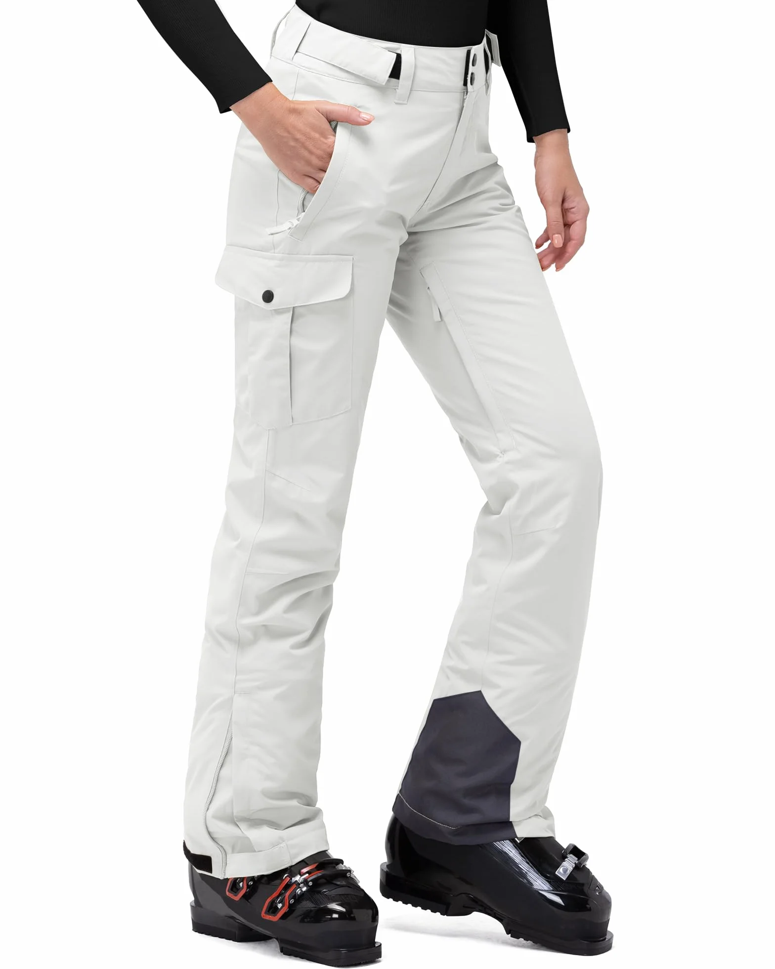 33,000ft Pantalones de esquí para mujer, impermeables, resistentes al viento, softshell, con forro cálido, térmicos, para senderismo, invierno