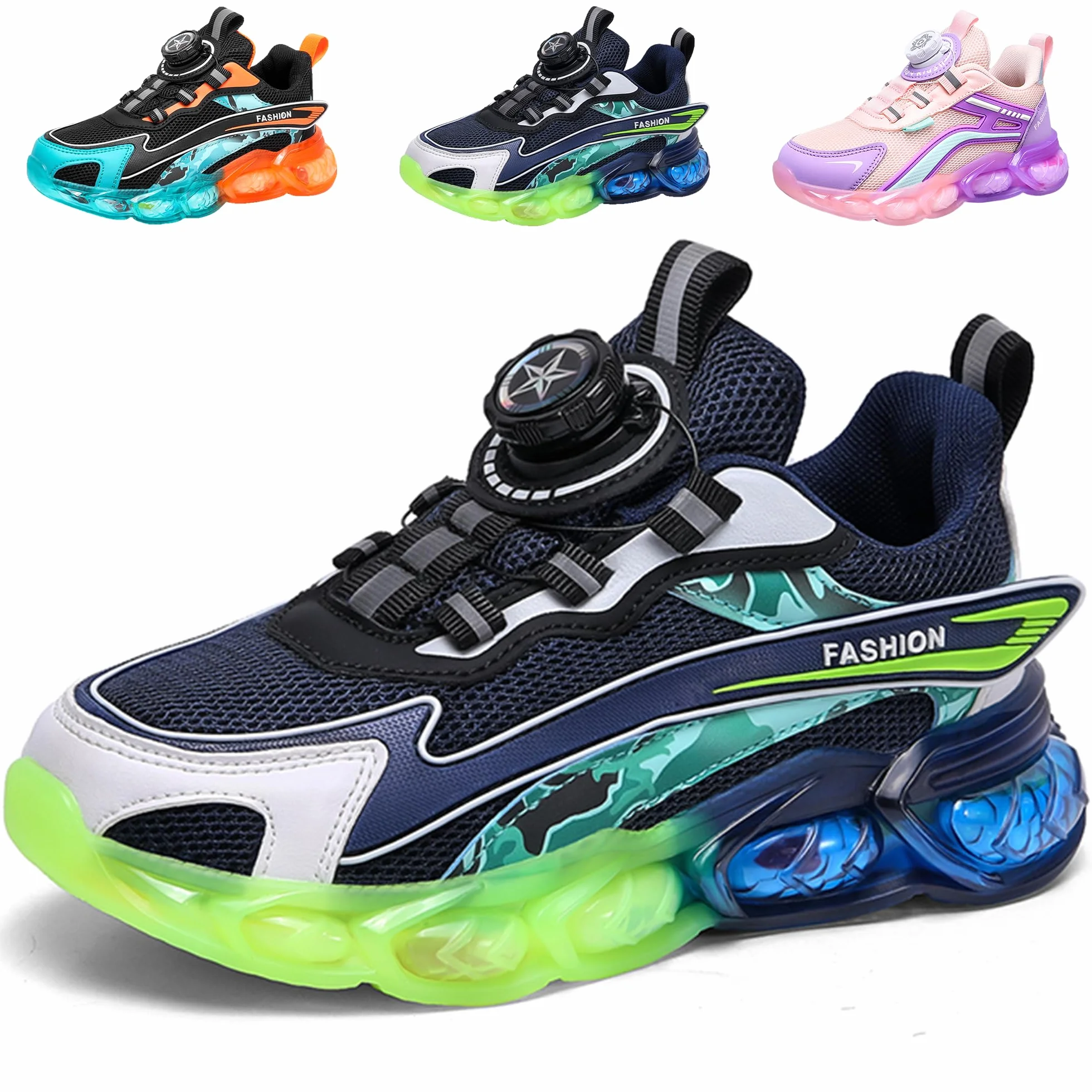 ITSOGOO Zapatillas de Deporte para Niños Zapatillas Niñas Zapatillas para Correr Running Atletismo Zapatillas Zapatos Deportivas Zapatillas de Gimnasia Tenis Trotar Runners Trainers Tamaño 28-37 EU