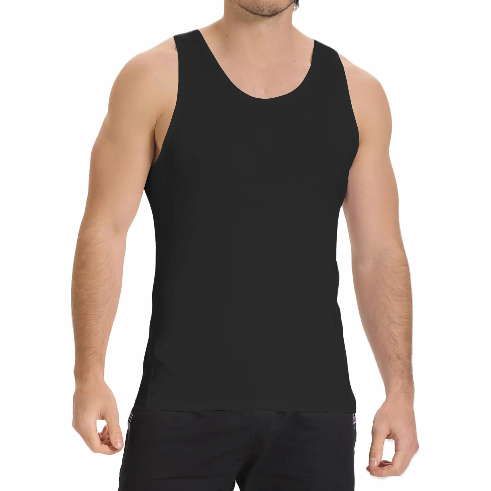NuCamper Camiseta Reductora para Hombre, Camisetas de Compresión, Chaleco Sin Mangas, Elástica Interiores Body Shaper, Chaleco Abdominal, Faja Cintura Tirantes Hombre para Gym Fitness Entrenamiento