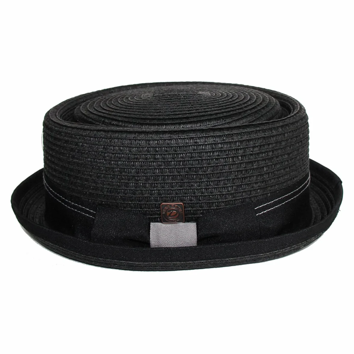 DASMARCA Rico Trenzado Verano Papel Paja Telescopio Corona Porkpie Retro Sombrero