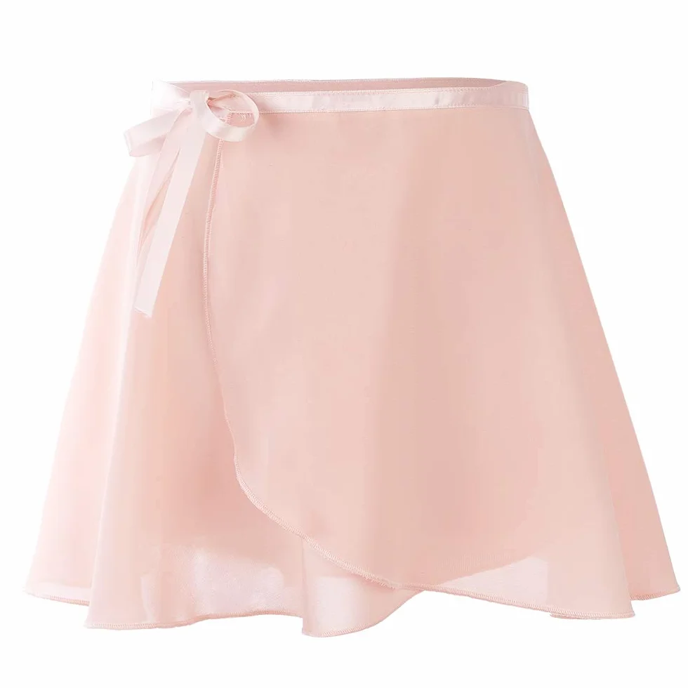 Falda de ballet de gasa con lazo ajustable para niñas y mujeres