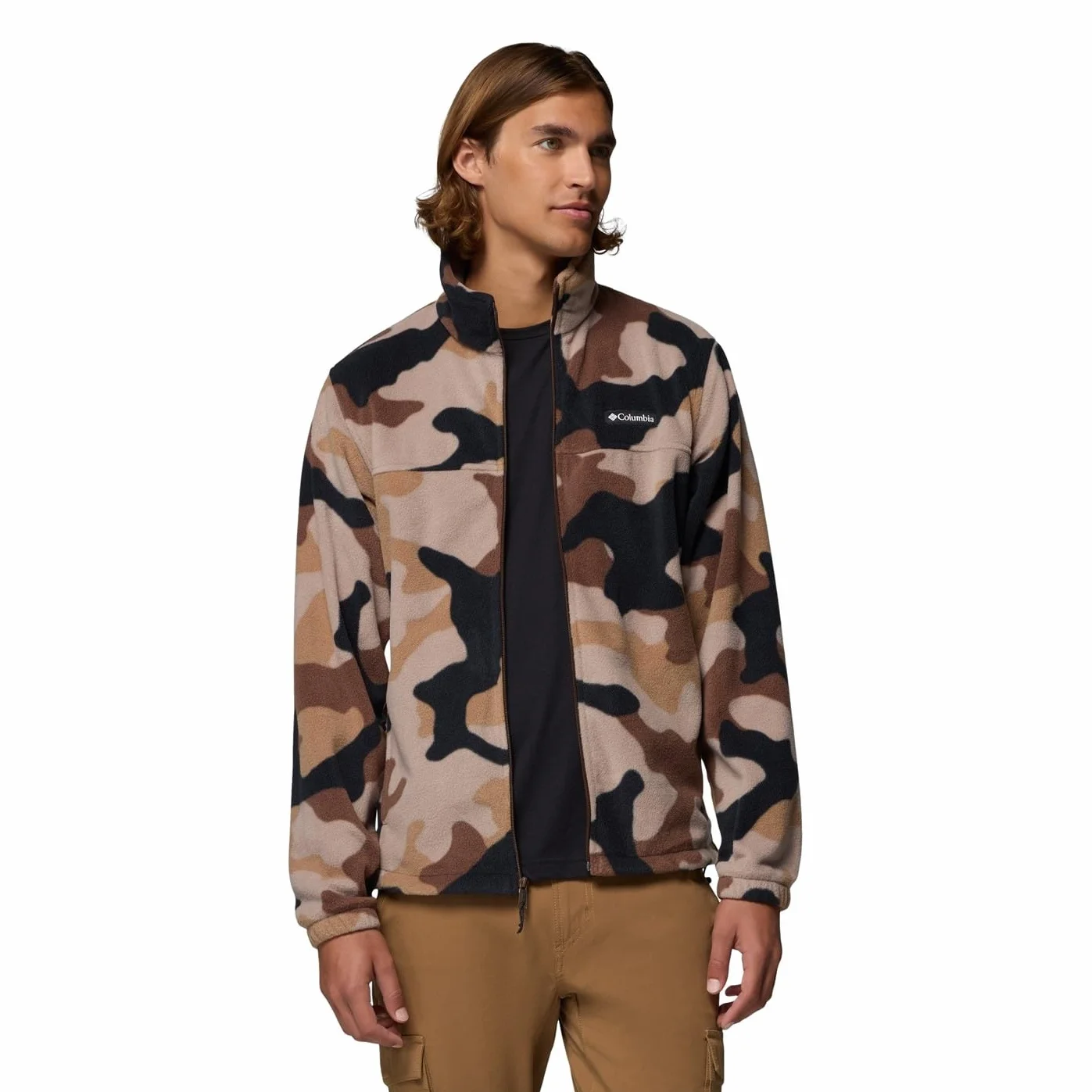 Columbia Steens Mountain Printed Jacket Chaqueta de forro polar con cremallera completa Hombre (Pack de 1)