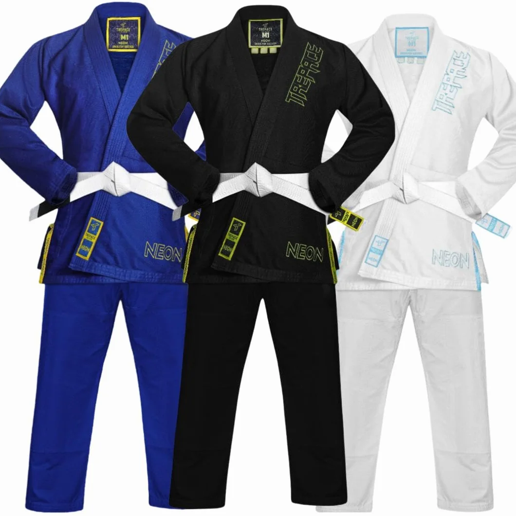 Kimono brasileño Jiu Jitsu Gi con inicial BJJ para niños y niñas, incluye pantalones y cinturón blanco, entrenamiento y competiciones, uniformes de resistencia al desgarro diseñados