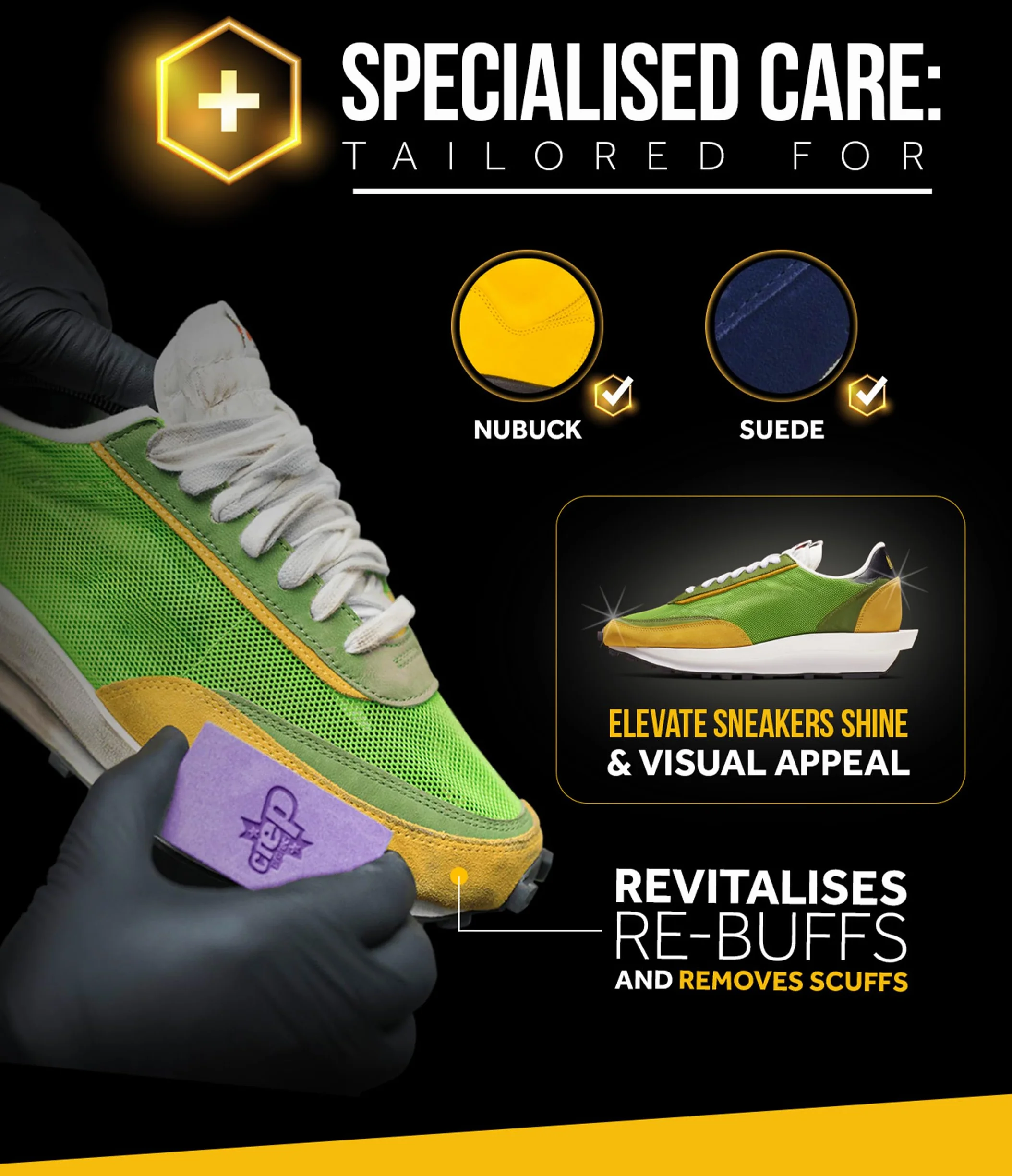 Crep Protect - Borrador de rozaduras definitivo - Limpiador de zapatillas para calzado de ante y nobuck