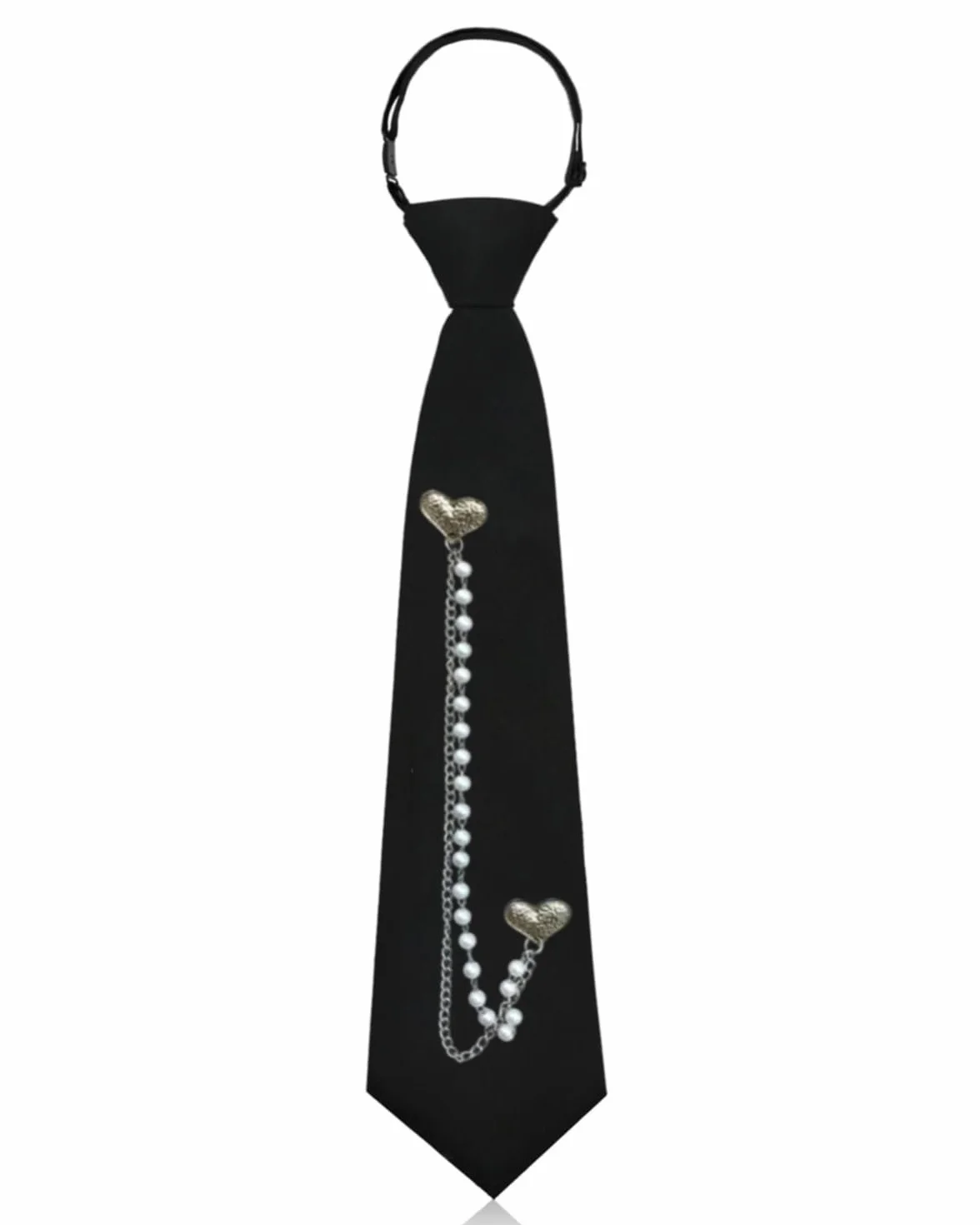 1 pieza Corbatas para mujer, largas de uniforme JK, corbatas estrechas, ajustables para niñas, para graduación, negocios(negro)