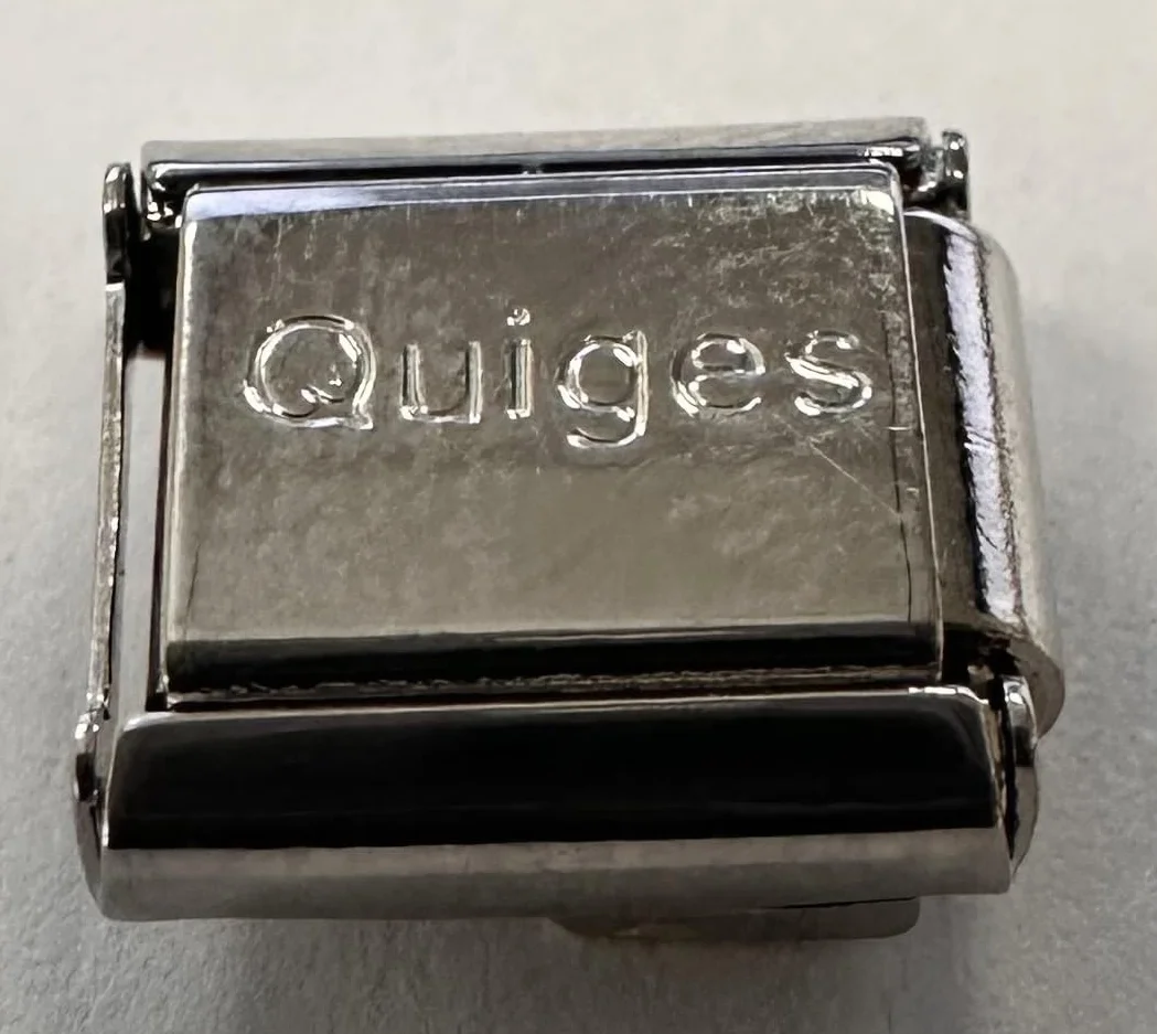 Quiges Dije Acero Inoxidable Link 9mm compatible con pulseras del estilo de Nomination #800