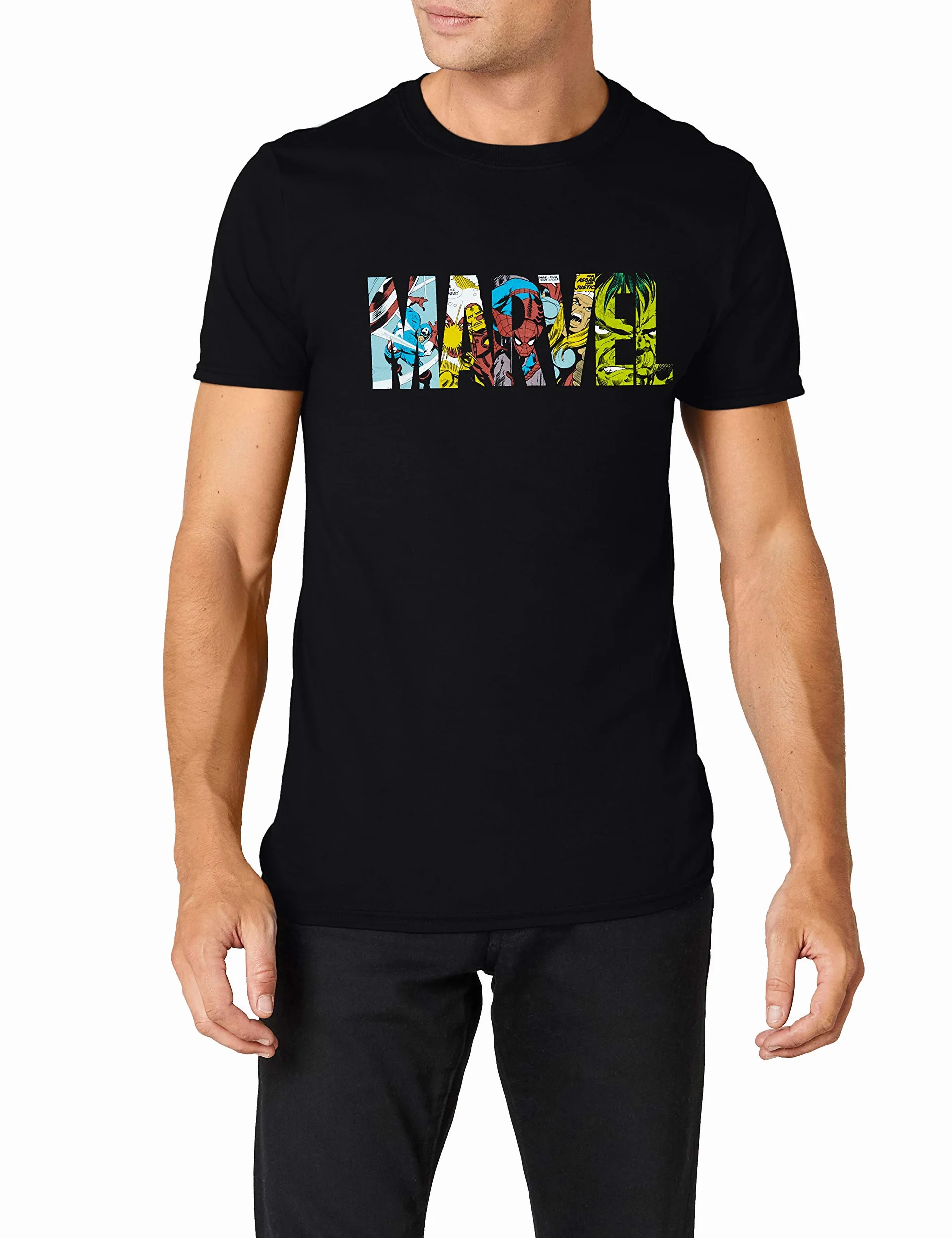 Marvel Marvel Comic Strip Logo T-Shirt Camiseta Hombre