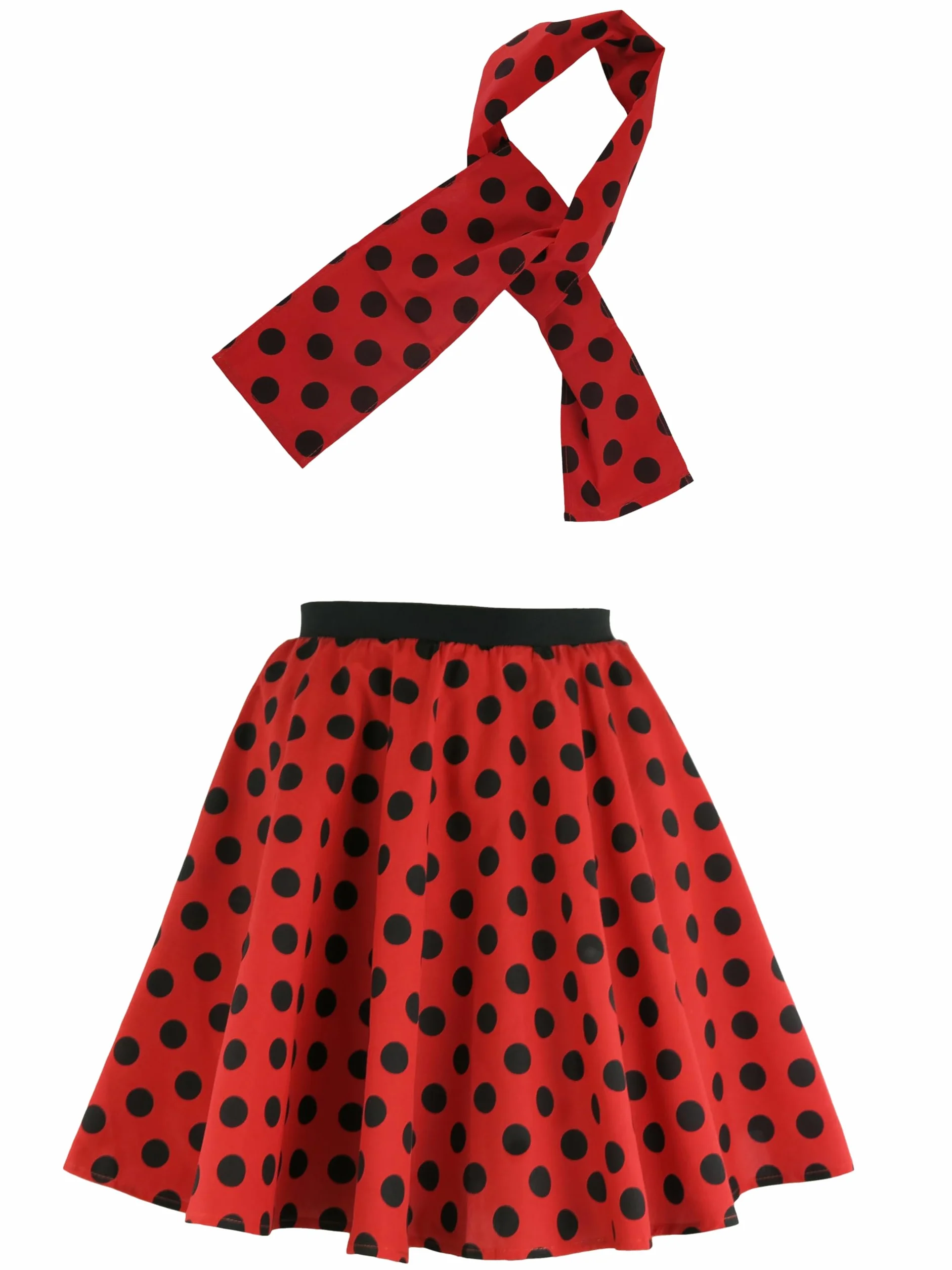 Brigitta Girls Polka Skirt and Scarf