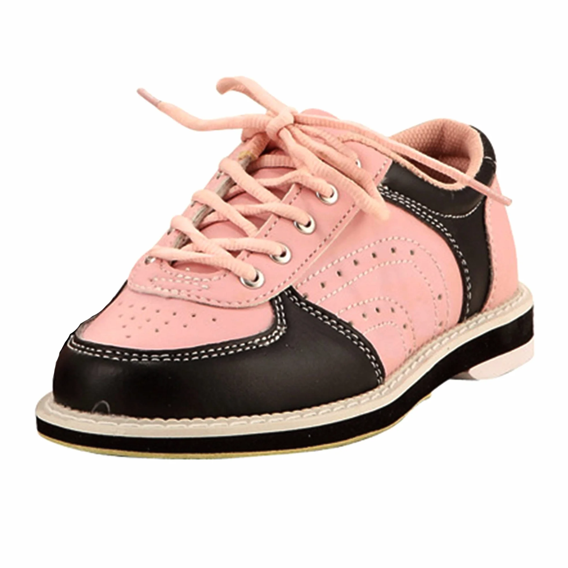 Zapatos De Bolos para Mujer Zapatillas De Bolos Ligeras De Cuero Césped Antideslizante Cómodo Transpirable