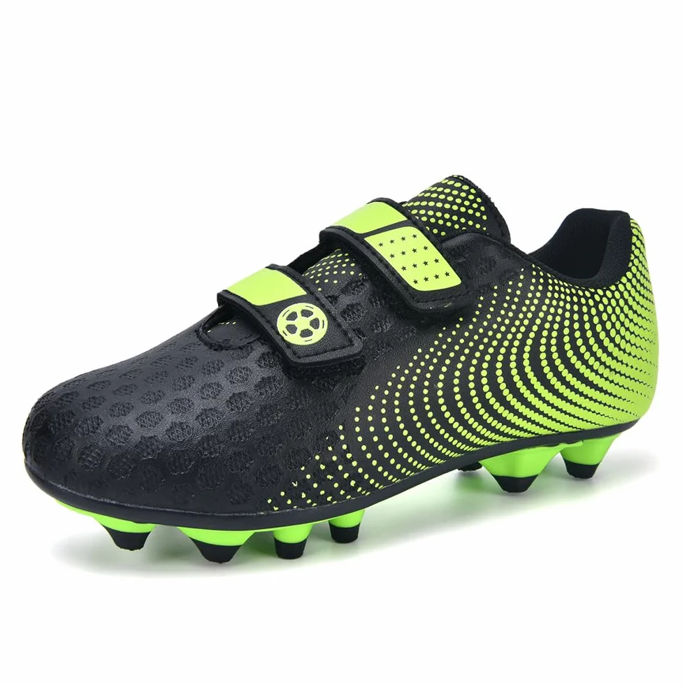 Botas de Futbol Niño Zapatos de Futbol Zapatillas Futbol Césped Artificial Tacos Profesional Entrenamiento Aire Libre Deporte Antideslizante Cómodo Unisex 28-37EU
