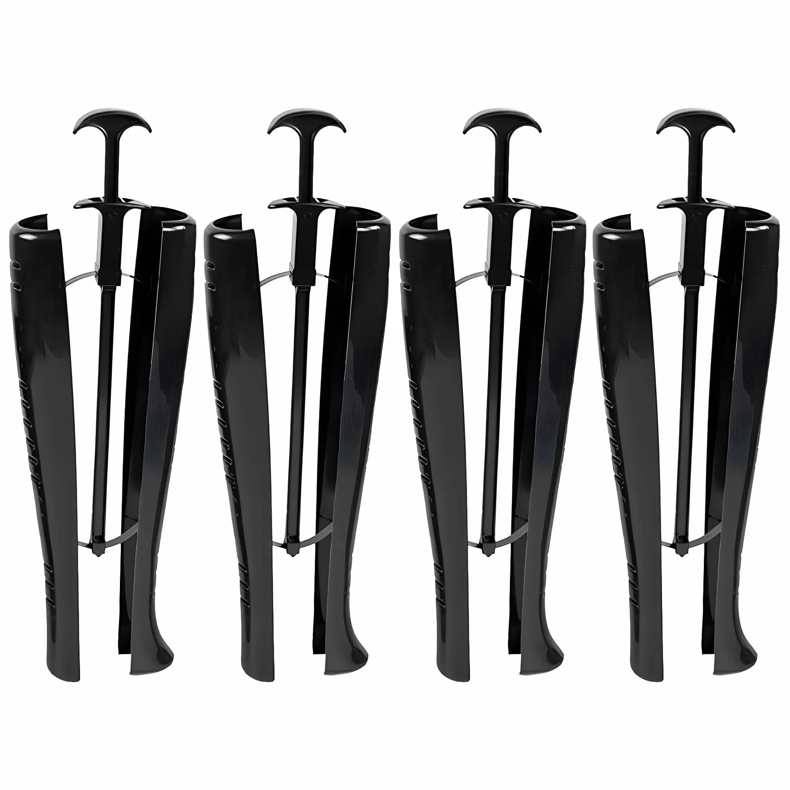 2 Pares Soporte de Bota Negro, Moldeador para Botas Negro, Soporte para Botas de 42cm con Asa, para Botas Medias, Botas de Nieve y Botas de Cuero