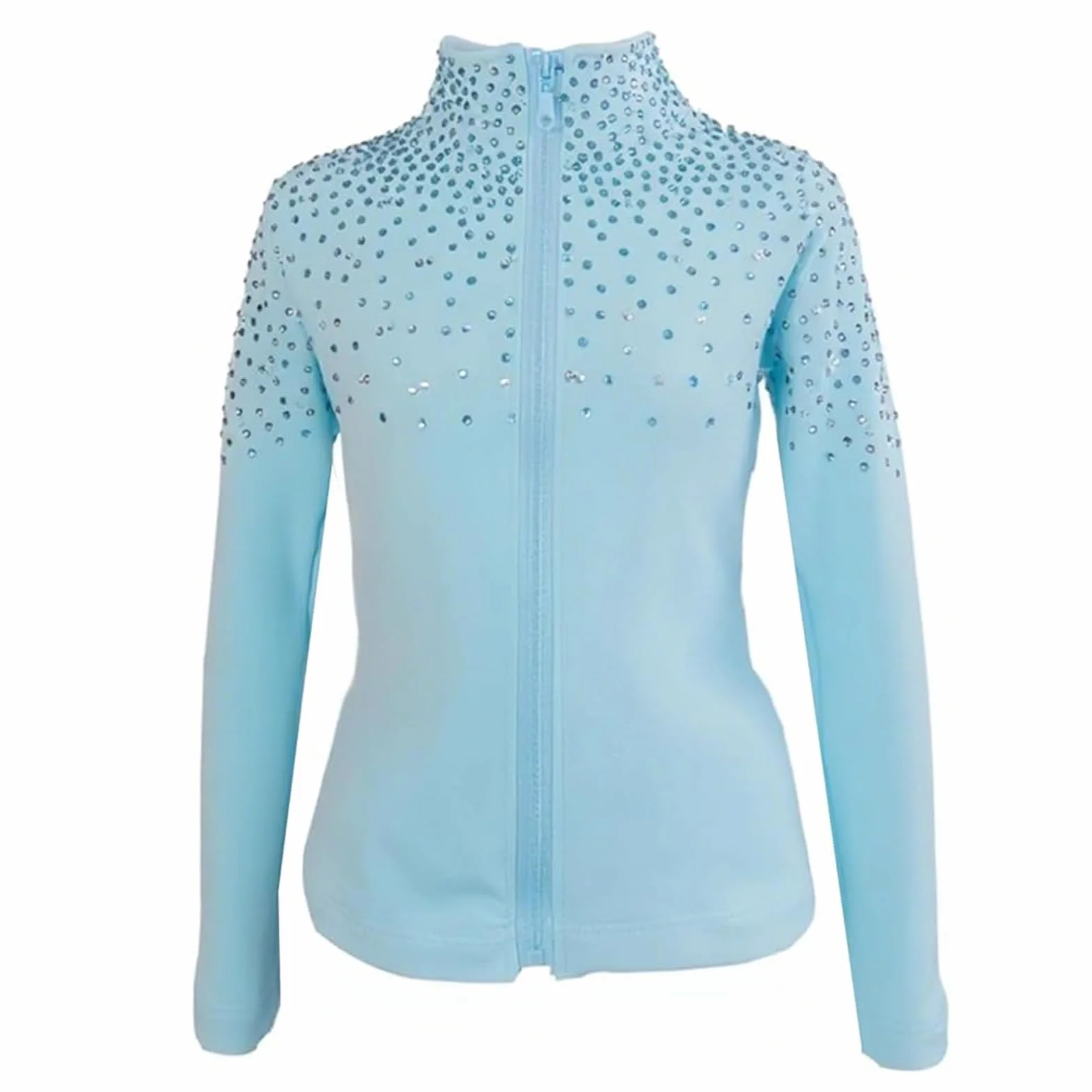 LIUHUO Chaqueta de patinaje sobre hielo para niñas y mujeres, forro polar elástico, para entrenamiento, patinaje artístico