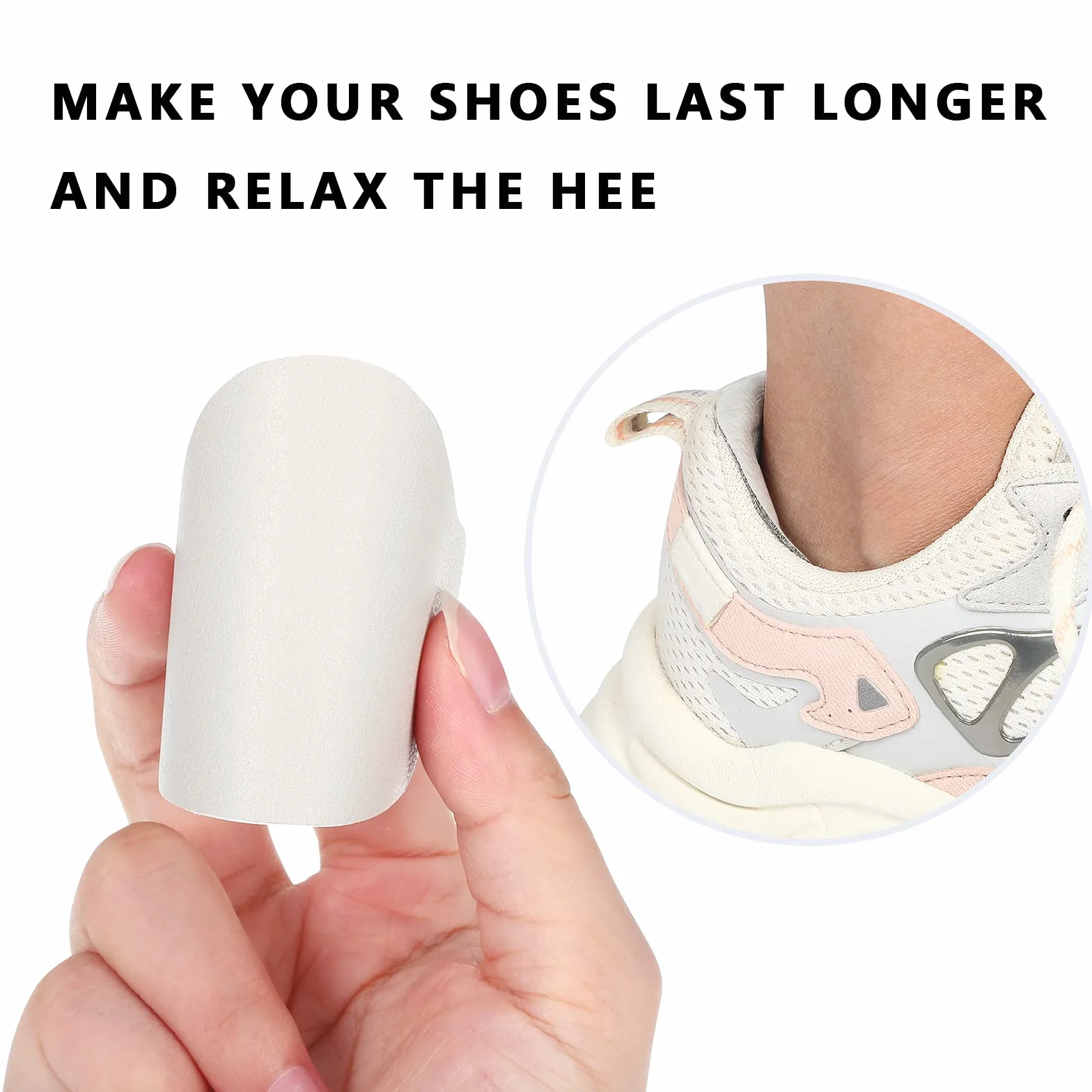 8 Pares de Reparación de Talón Zapato Reparación de Orificio de Zapatilla Parche de Zapatilla Parche Autoadhesivo de Talón de Zapato Parche de Prevención de Roto de Zapato, Grande y Pequeño