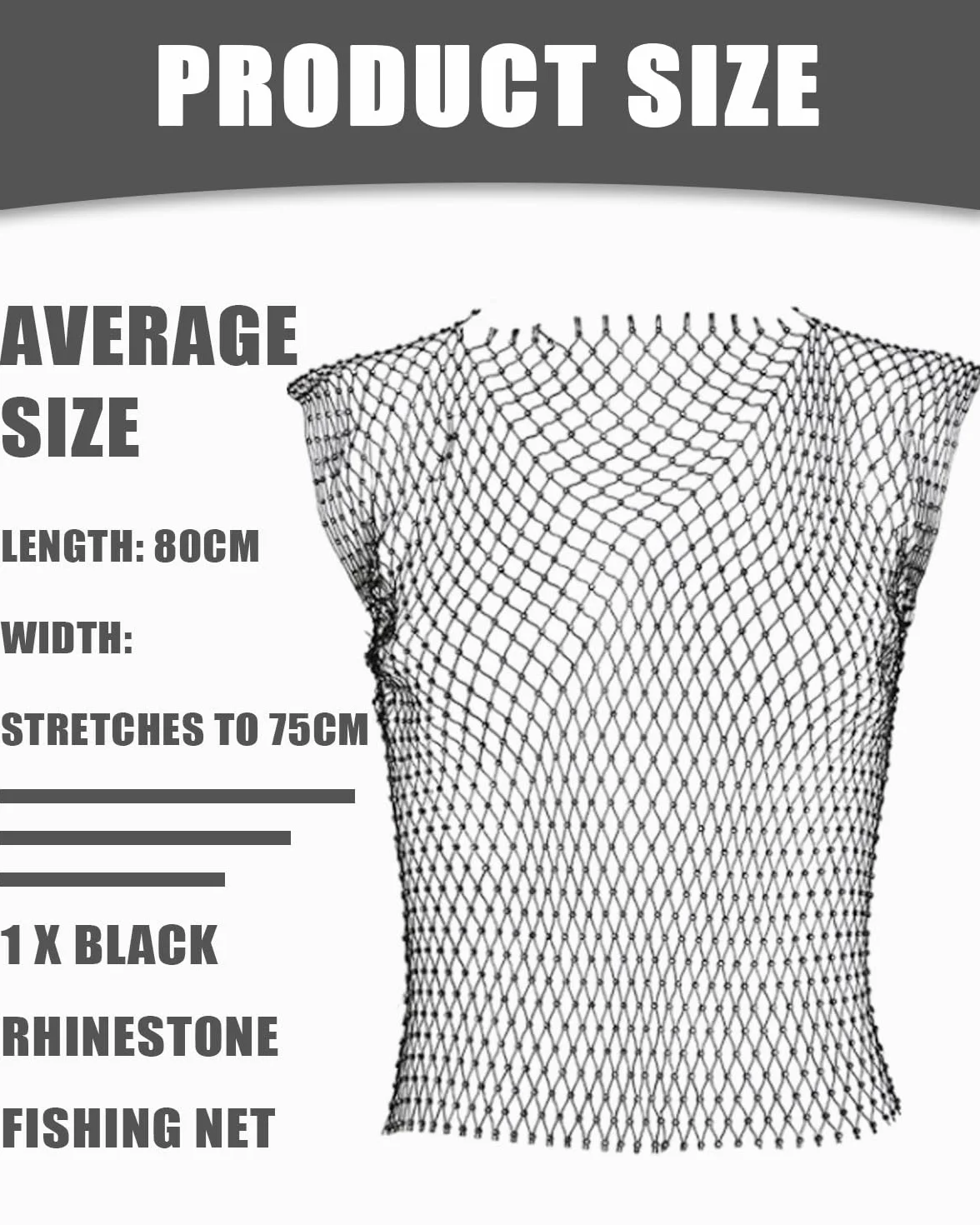 1 pieza de malla de diamantes de imitación Sheer Top, Sparkling Mesh Hollow Out Fishnet Vest Festive Fancy Dress Dance Party Rave Costume para mujeres y niñas