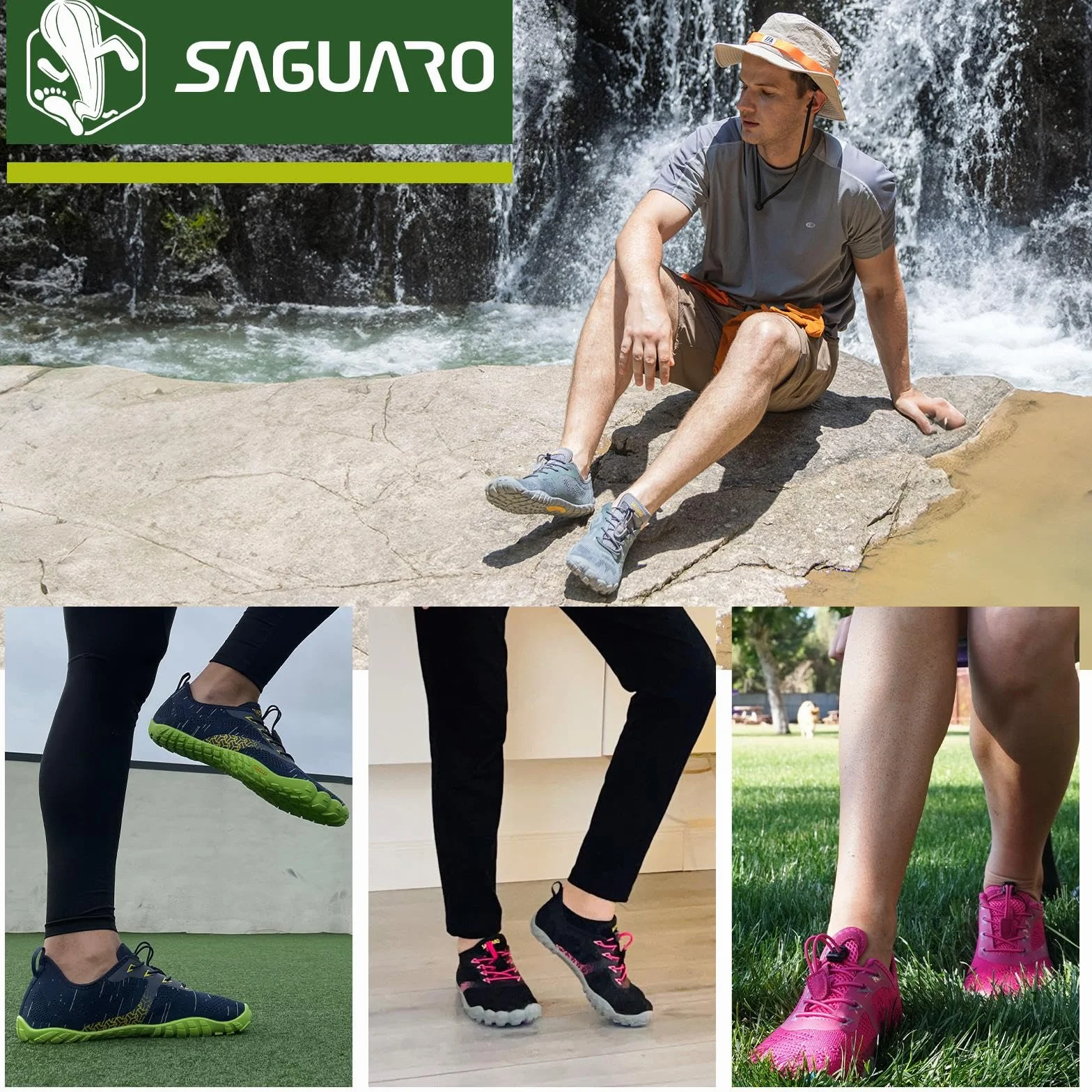 SAGUARO Zapatos Barefoot Hombre Zapatillas Minimalistas Mujer Calzado Trail Running