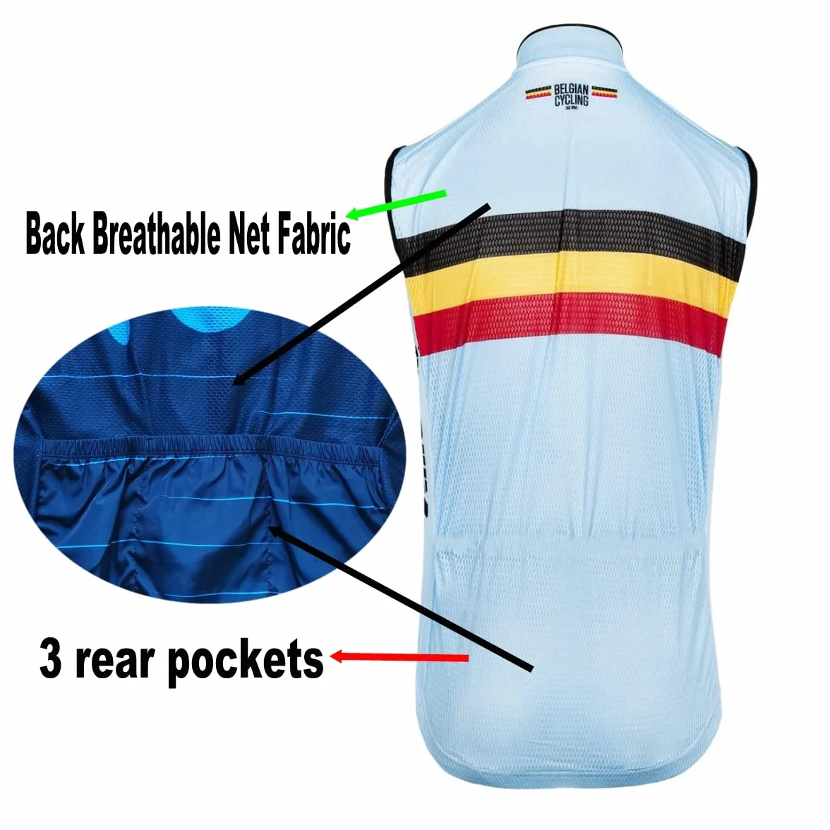 Hombres National Pro Team Ciclismo Chaleco Cortaviento,Cortaviento Bicicletas Chaleco Cortaviento MTB Ropa sin mangas