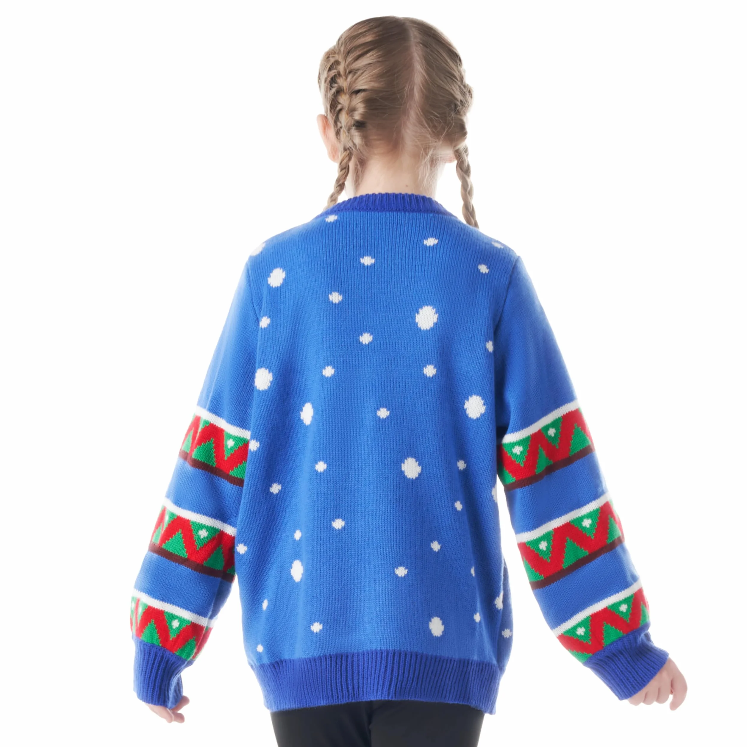 JOYIN Suéter de Navidad para niños con iluminación LED, feo suéter navideño con bombillas integradas para niñas y niños