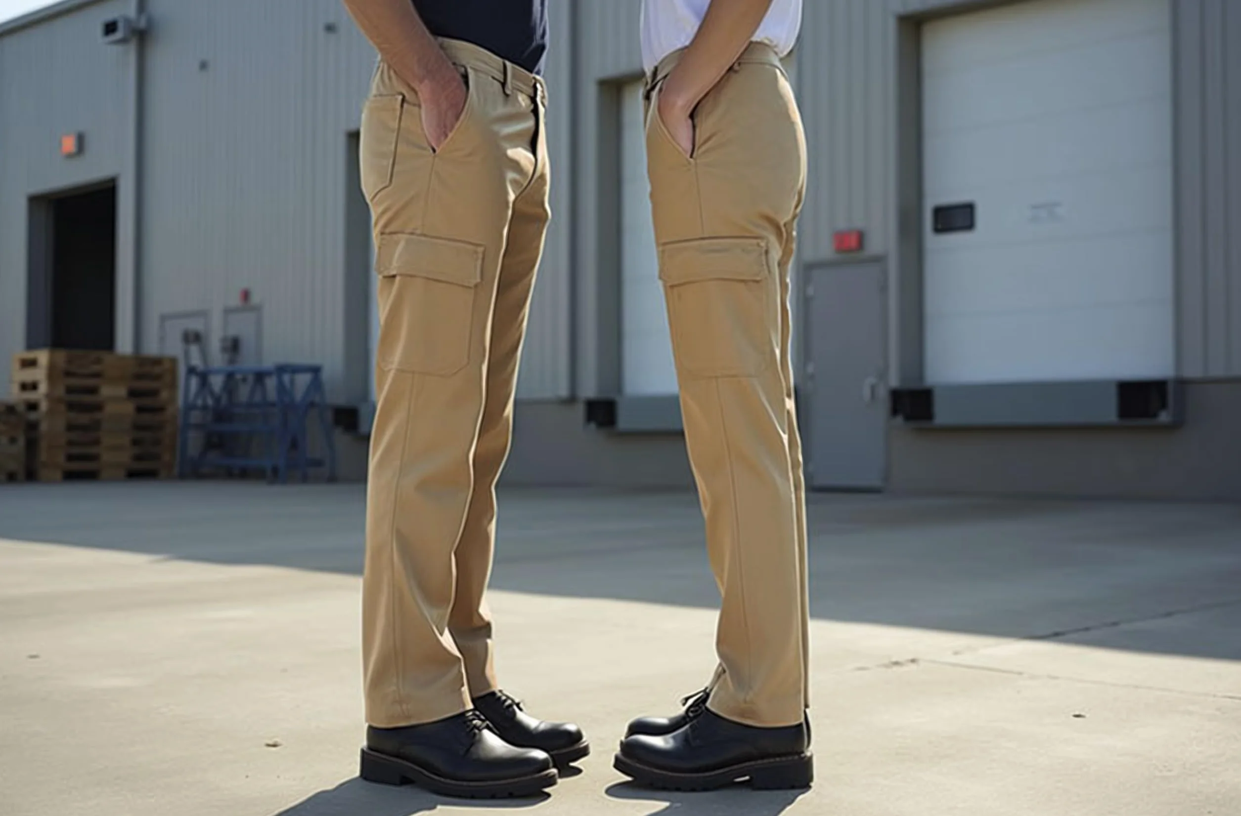 Pantalón de Trabajo Multibolsillos para Hombre Resistente Elástico Uniformes Laborales Construcción
