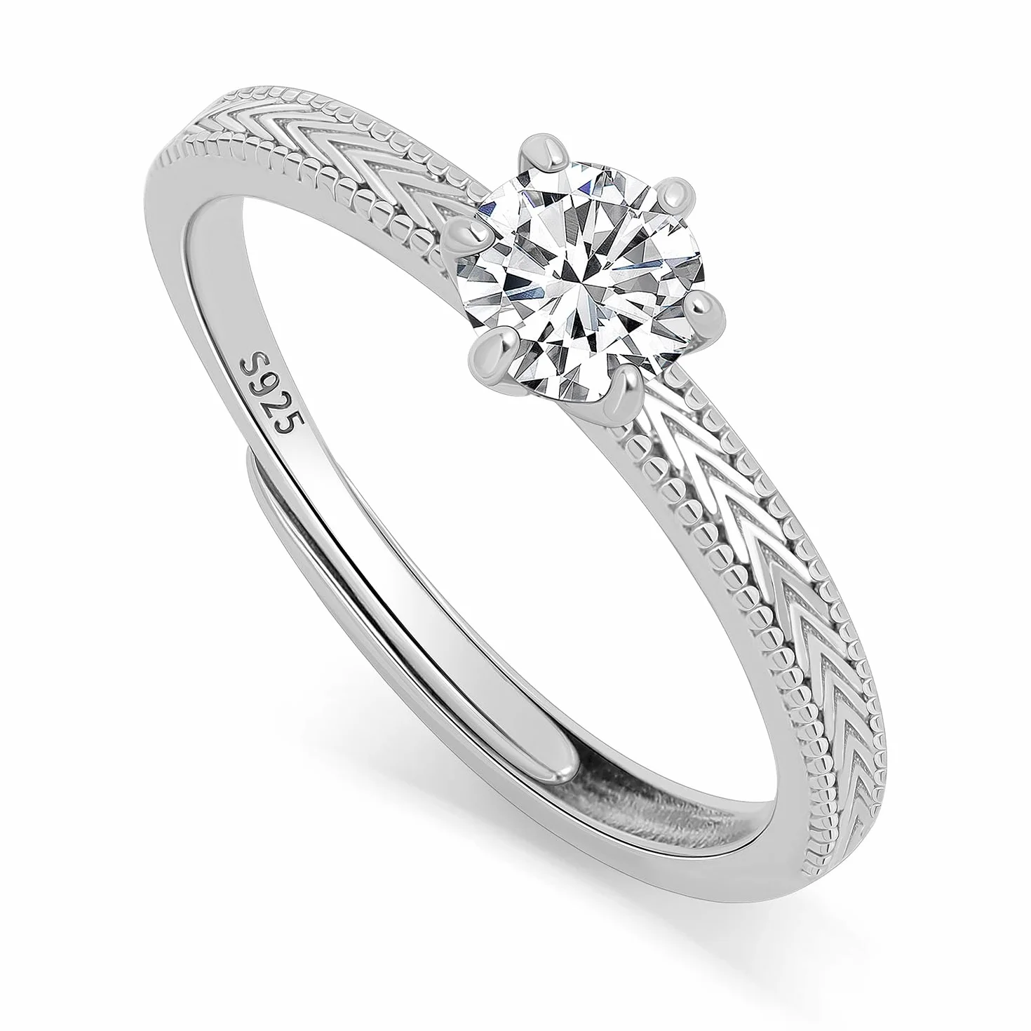 Meissa Alianzas Anillos de Compromiso para Pareja Plata de Ley 925 Ajustables Juego de 2 Regalo Boda Promesa Aniversario, Mujer 2mm con Circonita 0,28ct + Hombre 3mm