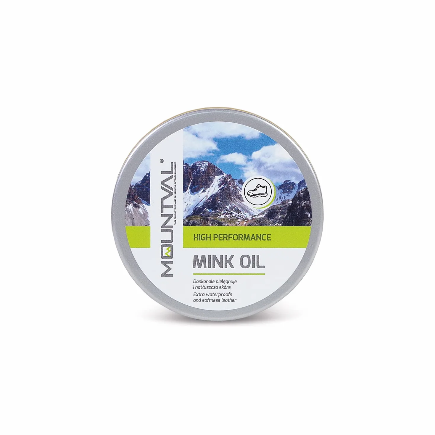 Mountval El Aceite de Visón, Aceite de Calidad para Zapatos, Nutre a Prueba de Agua y Protege los Zapatos para Exteriores Hechos de Cuero, 100 ml