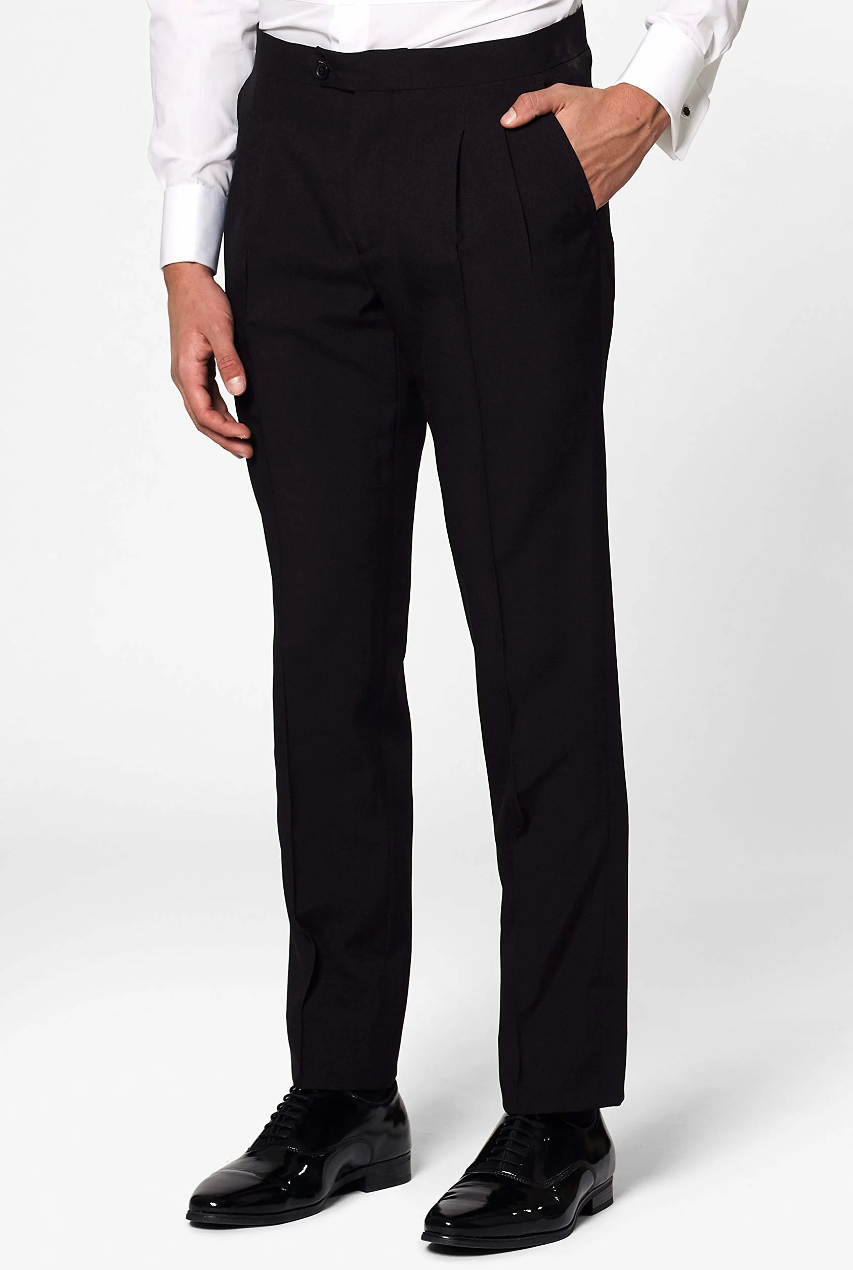 OppoSuits Prom Homecoming Navidad Esmoquin Negro para Hombre - Viene con Chaqueta, Pantalones y Pajarita