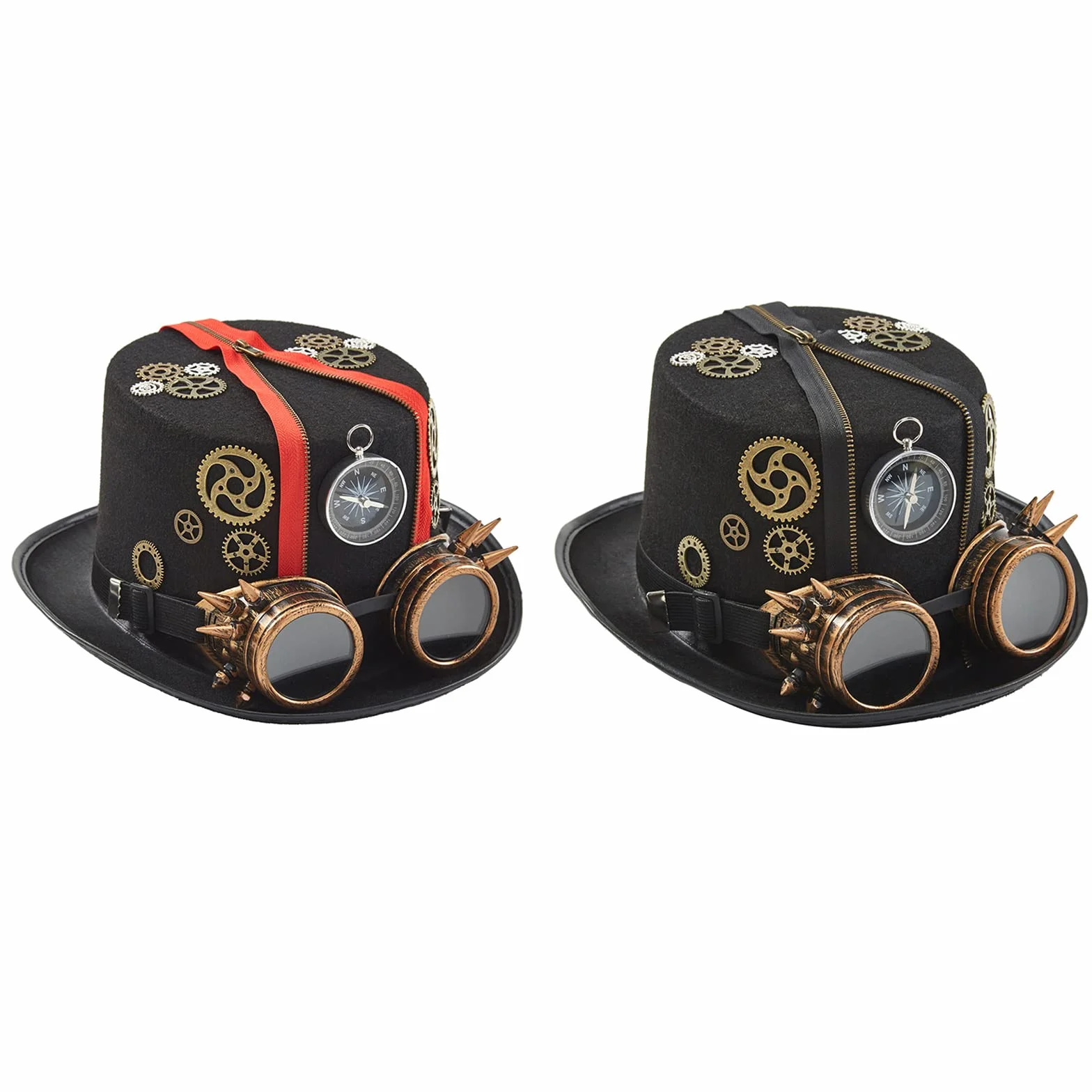 Sombrero de Copa Steampunk con Gafas Sombrero Steampunk Sombrero de Viajero del Tiempo Steampunk Accesorios Steampunk Sombrero Bombín Steampunk