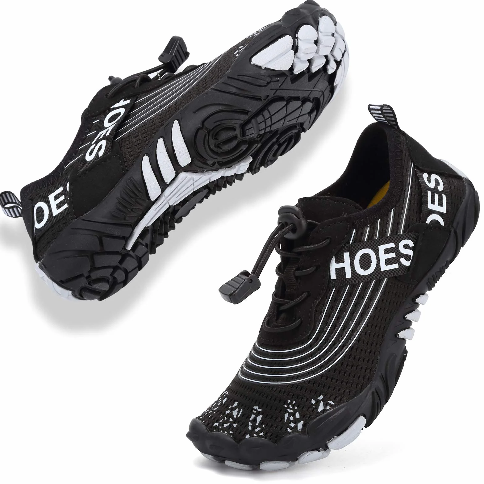 DimaiGlobal Calzado Descalzos Niñas Niños Zapatillas de Trail Running Barefoot Secado Rápido Zapatos de Agua Transpirable Antideslizante para Playa 30EU Negro