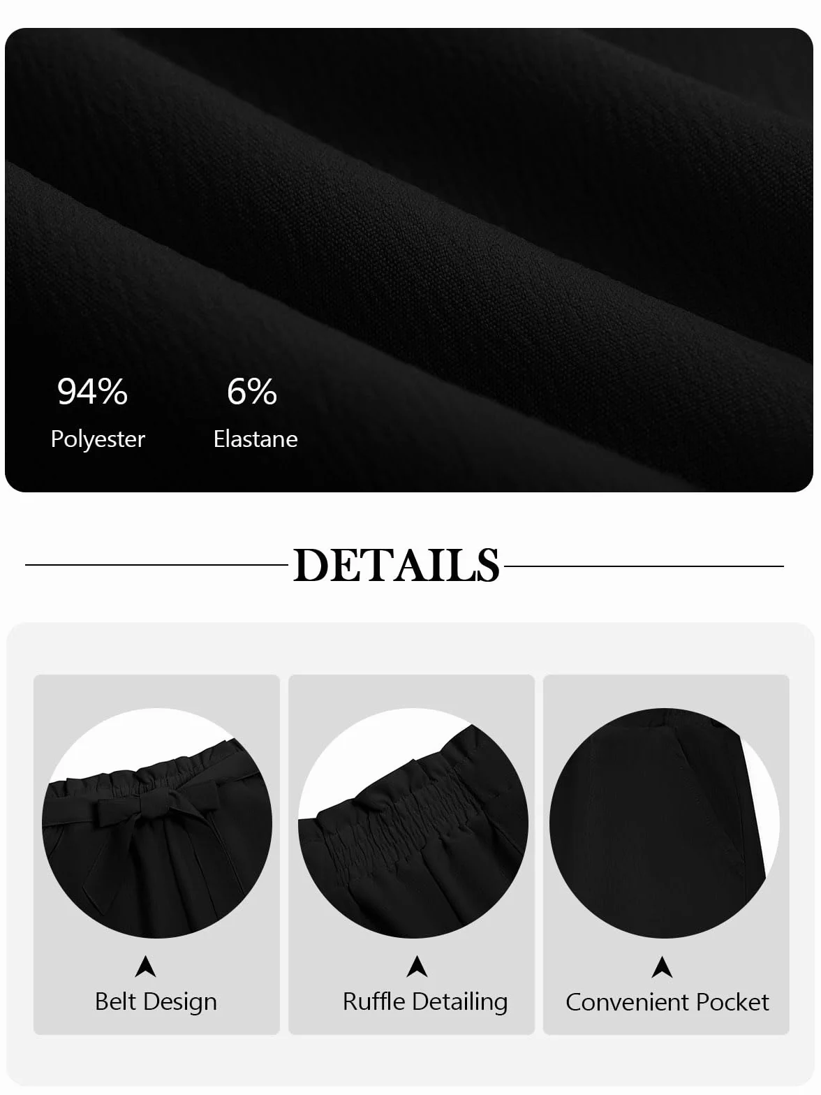 Haloumoning Pantalones cortos de verano para niñas, pantalones cortos casuales para niños, bonitos volantes, playa, pantalones cortos monocromáticos