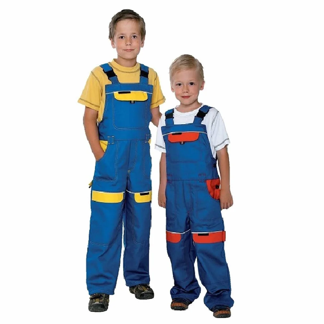 ARDON Babero y pinza para niños pantalones de trabajo para niños, traje de niños, 100% algodón ropa de trabajo