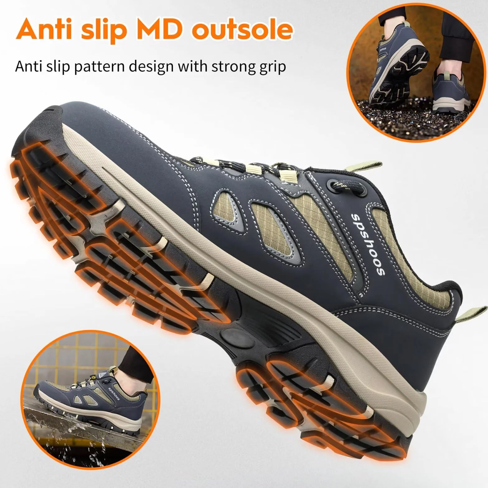 Zapatos de Seguridad para Hombre Mujer S1P ESD Zapatillas Trabajo Comodos Calzado de Seguridad Ligero con Punta de Acero