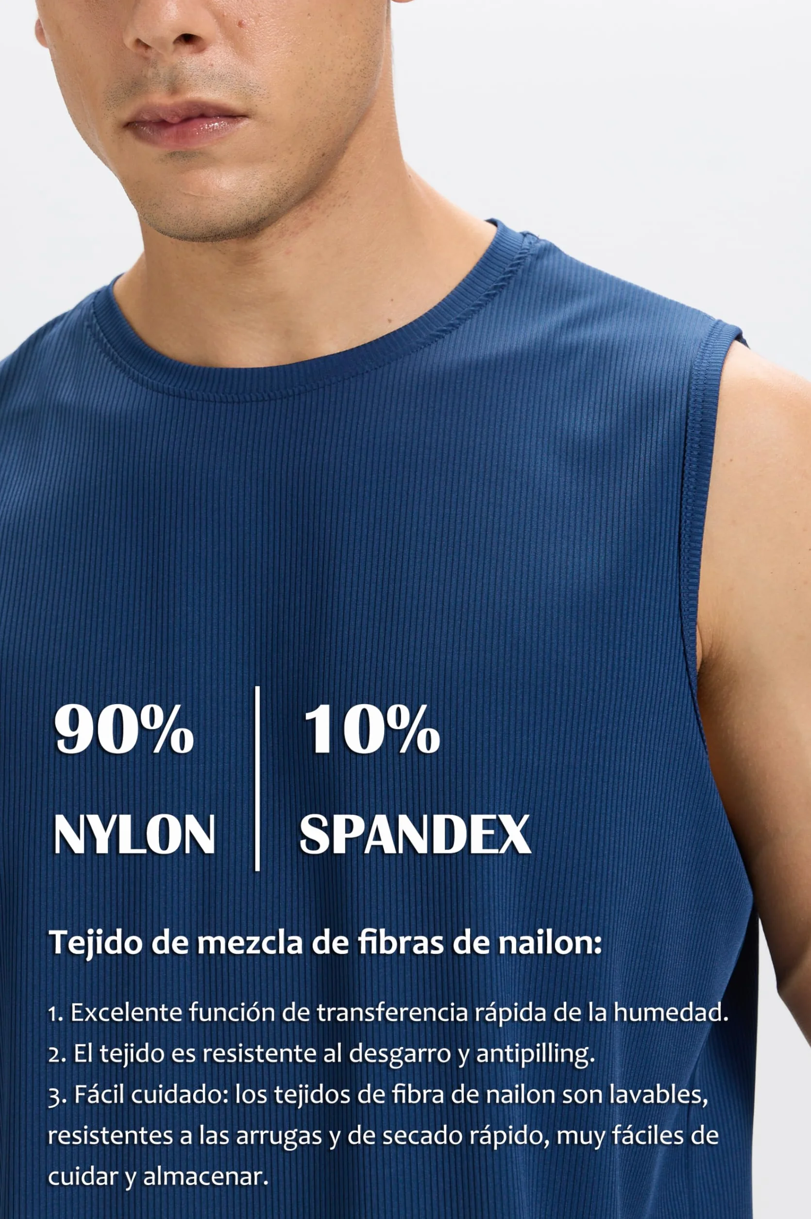 Camiseta sin Mangas para Hombre, Chaleco de Entrenamiento físico, Camiseta Deportiva de Secado rápido para Correr y Gimnasio