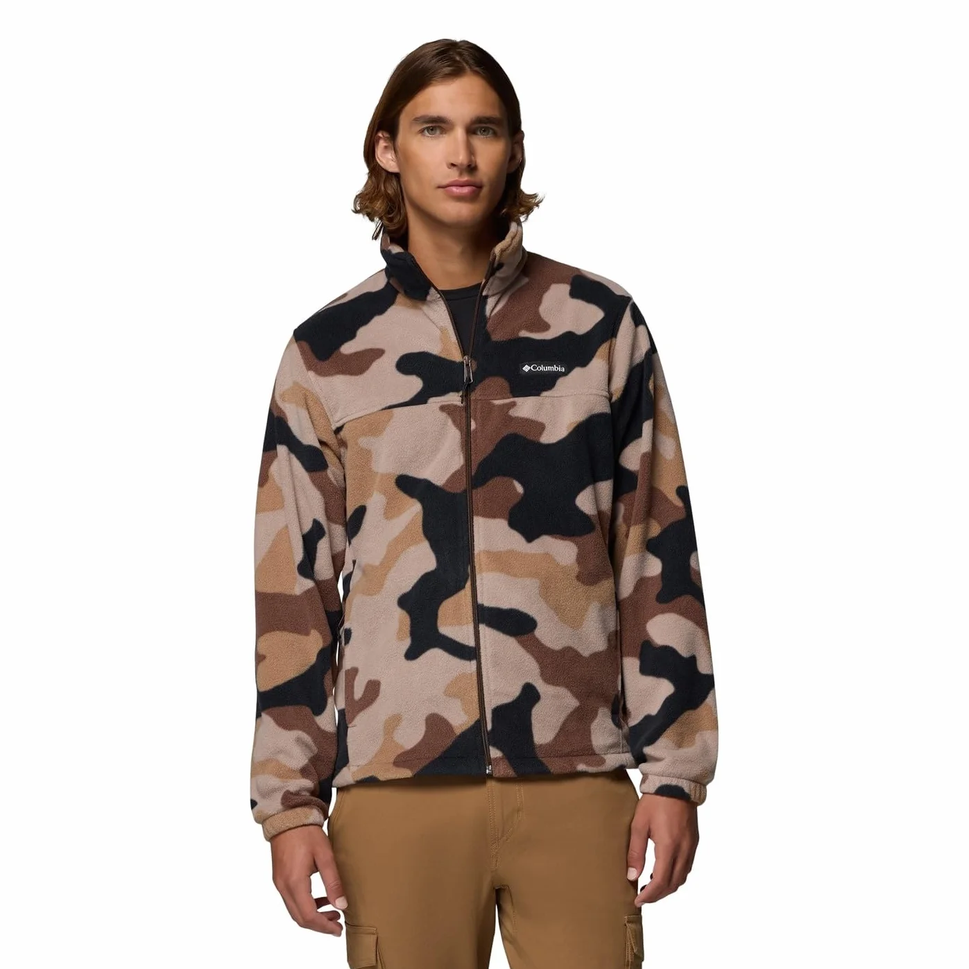 Columbia Steens Mountain Printed Jacket Chaqueta de forro polar con cremallera completa Hombre (Pack de 1)
