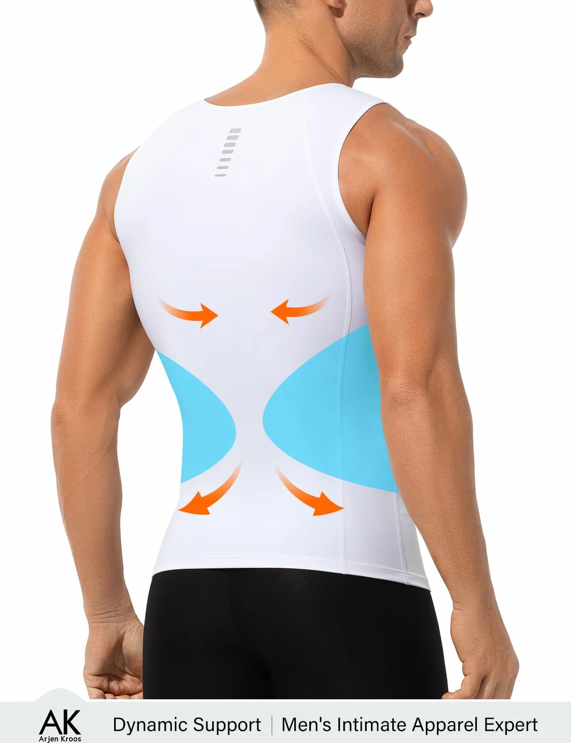 Arjen Kroos Camiseta Compresión Hombre Chaleco Moldeador para Control Abdomen y Pecho, Faja Reductora para Hombre Body Shaper Tirantes sin Mangas