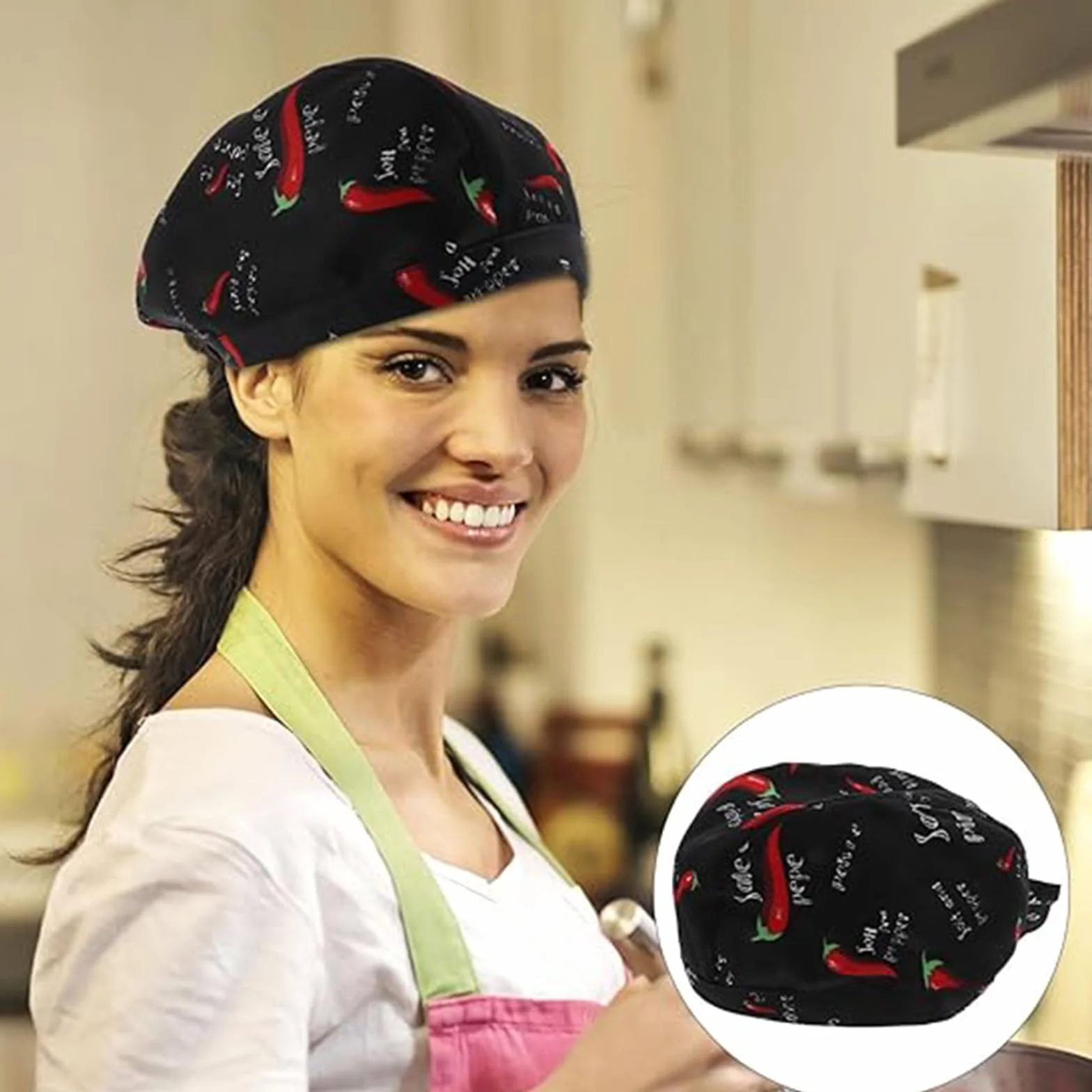 3 Gorros de Cocinero Ajustable Gorro de Panadero Neutro Gorro Cocinero Guindilla Cubiertos Rayas Azules y Blancas para Cocina Hotel Restaurante Barbacoa