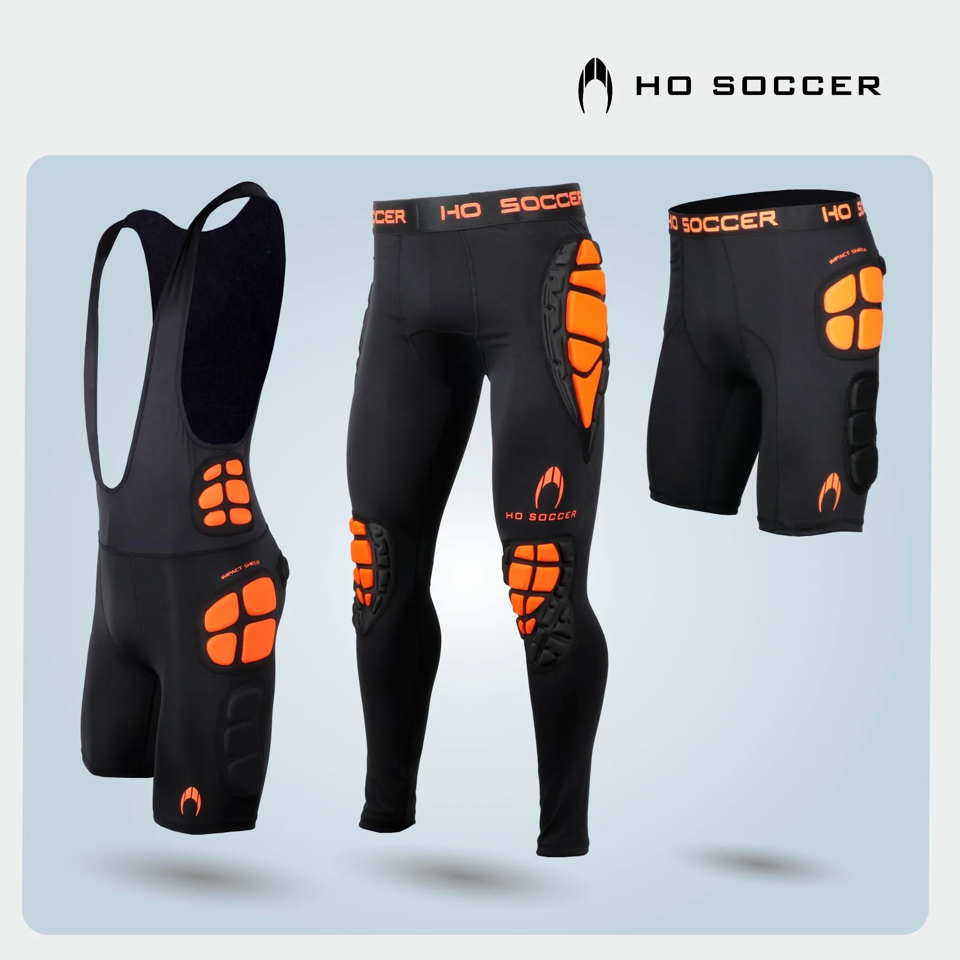 HO Soccer Gk Bib Short Impact Shield Jr - Pantalones Cortos de Portero con Tirantes Unisex niños