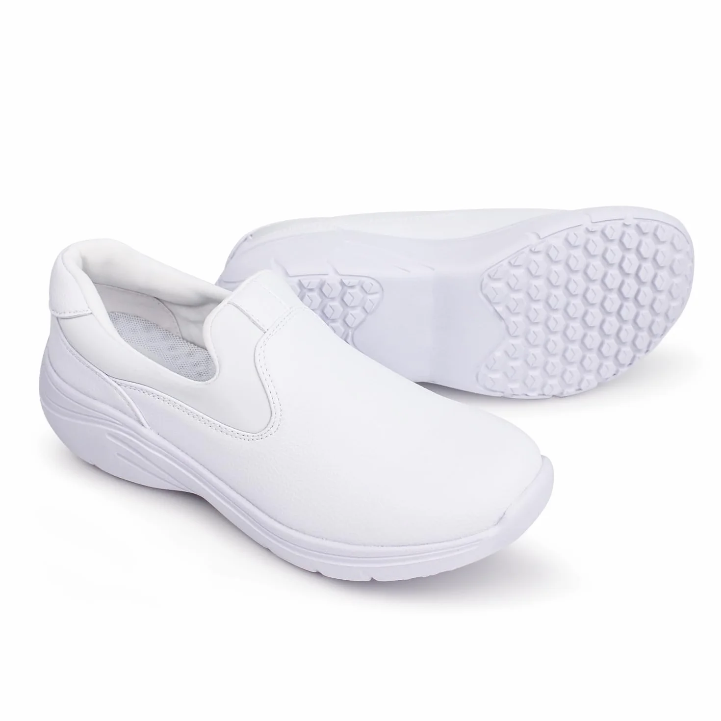 Hawkwell Zapatillas de trabajo cómodas y antideslizantes para mujer