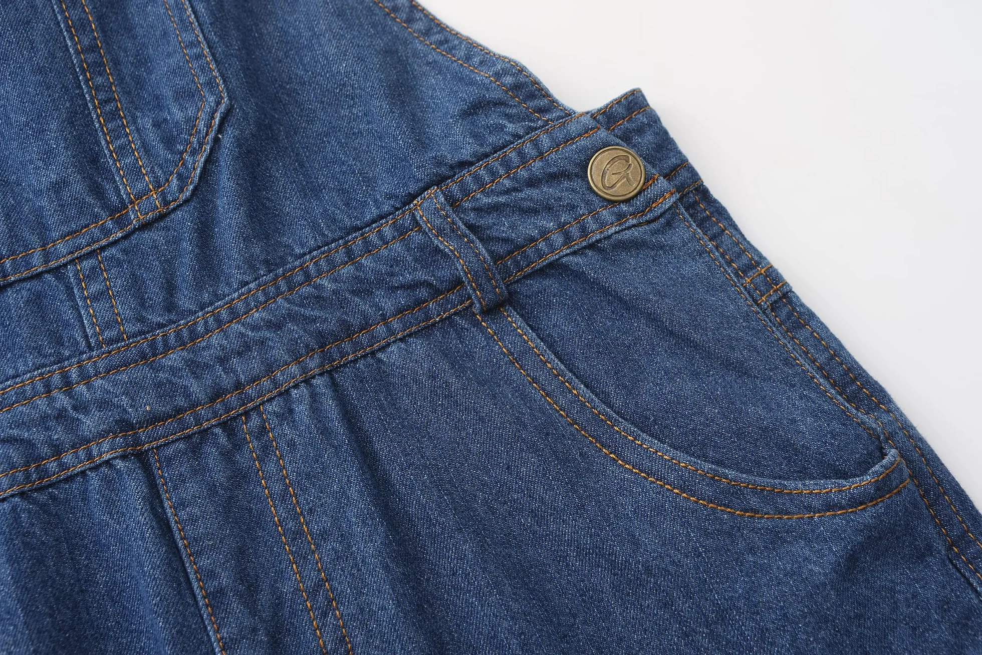 Grandwish Monos Azul Denim Peto Unisexo de Niños 10 años