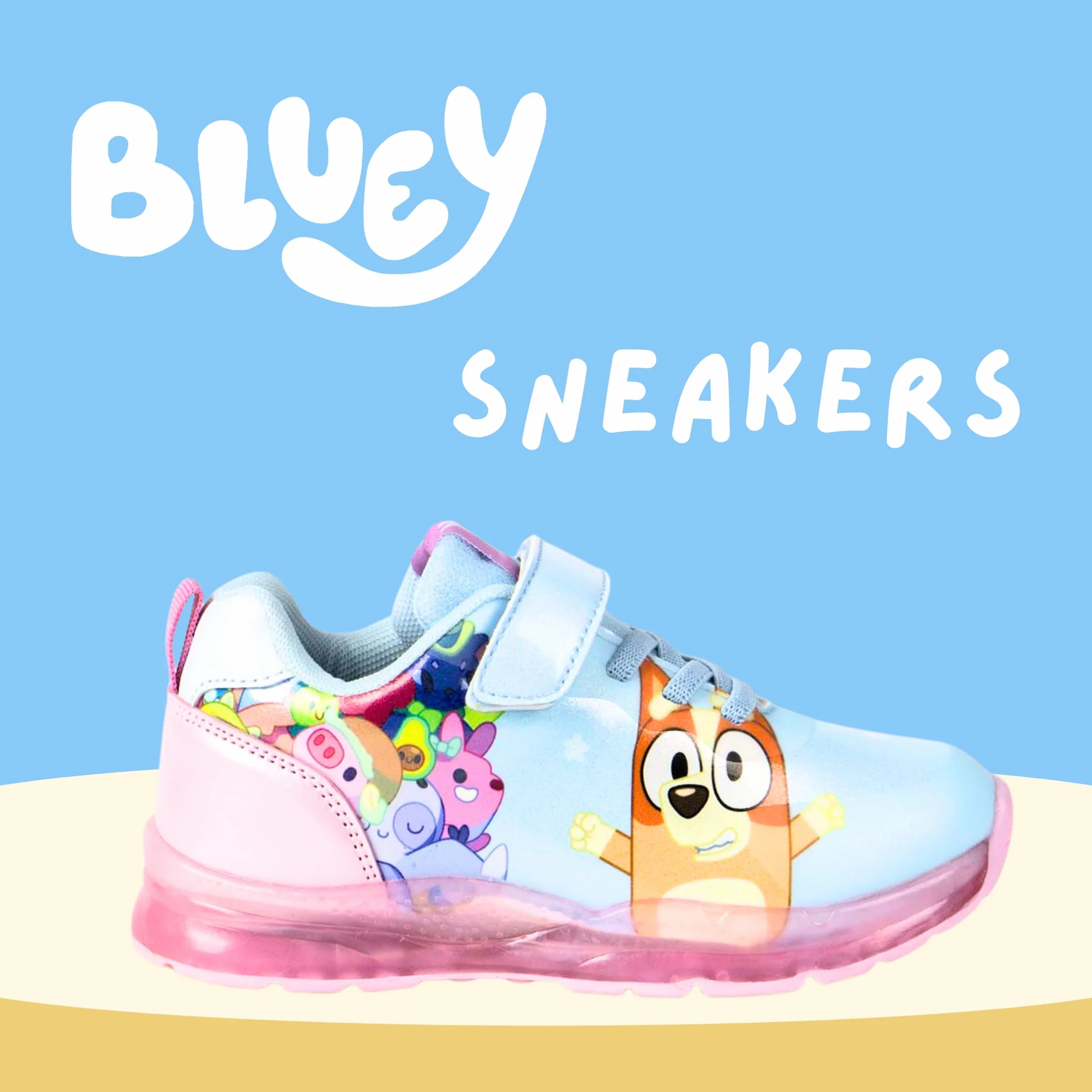 Bluey Zapatos Niñas, Calzado Infantil, Deportivas Diseño Brillante, Incluye Caja de Regalo, Tallas EU 23 a 28