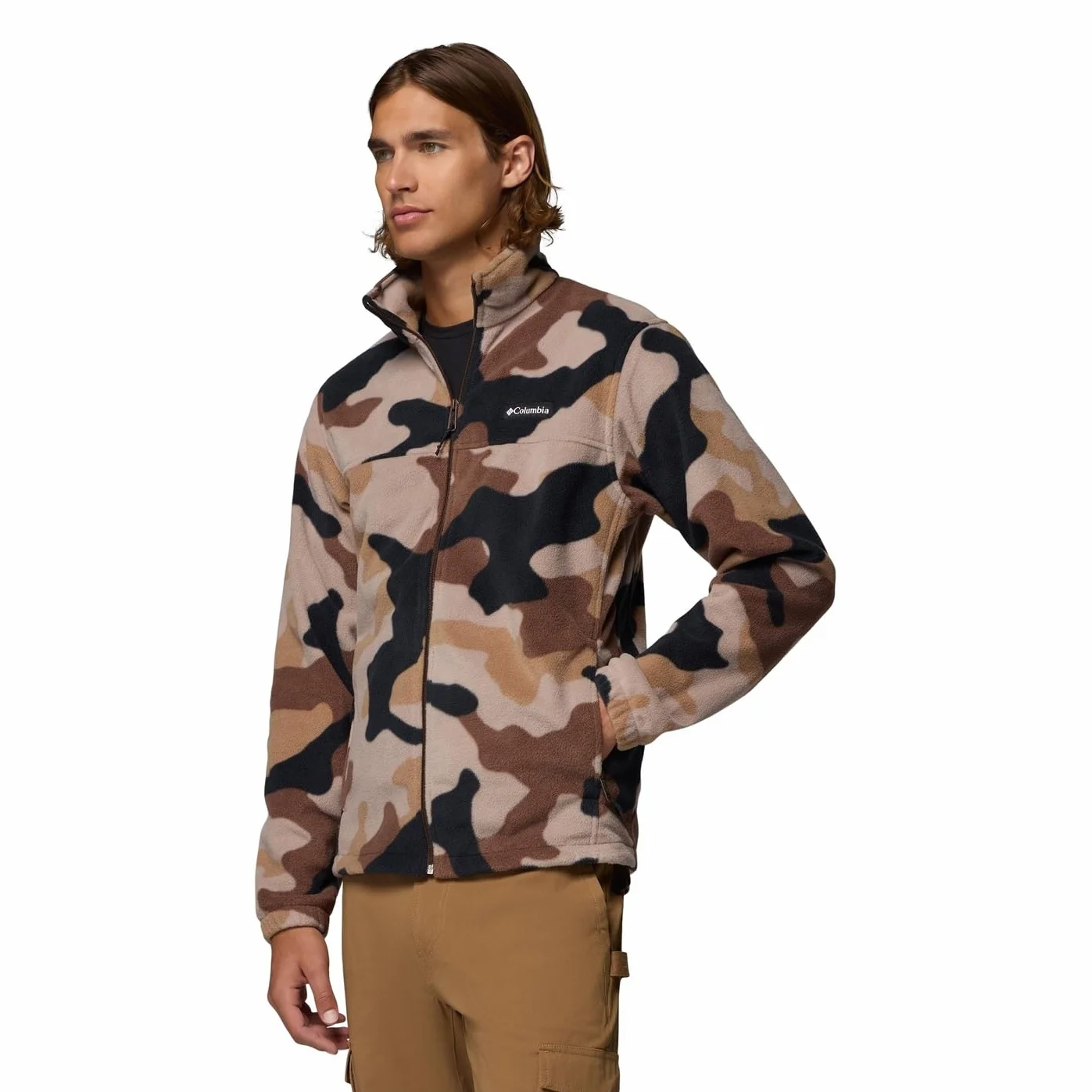 Columbia Steens Mountain Printed Jacket Chaqueta de forro polar con cremallera completa Hombre (Pack de 1)