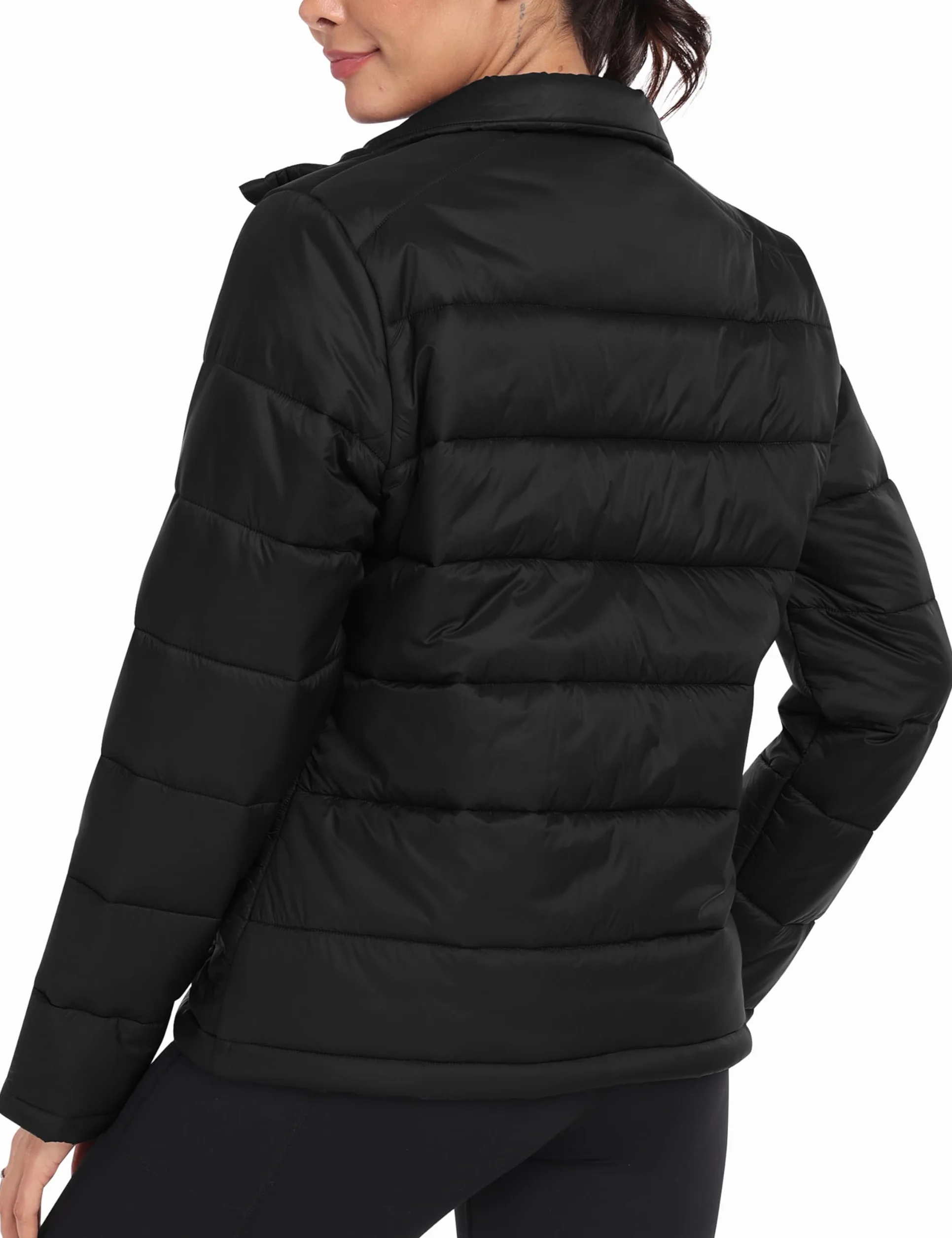 MoFiz Chaqueta de Pluma Ligero Mujer Chaqueta de Plumón Invierno Cálido Plumiferos Abrigo Antiviento con bolsillo