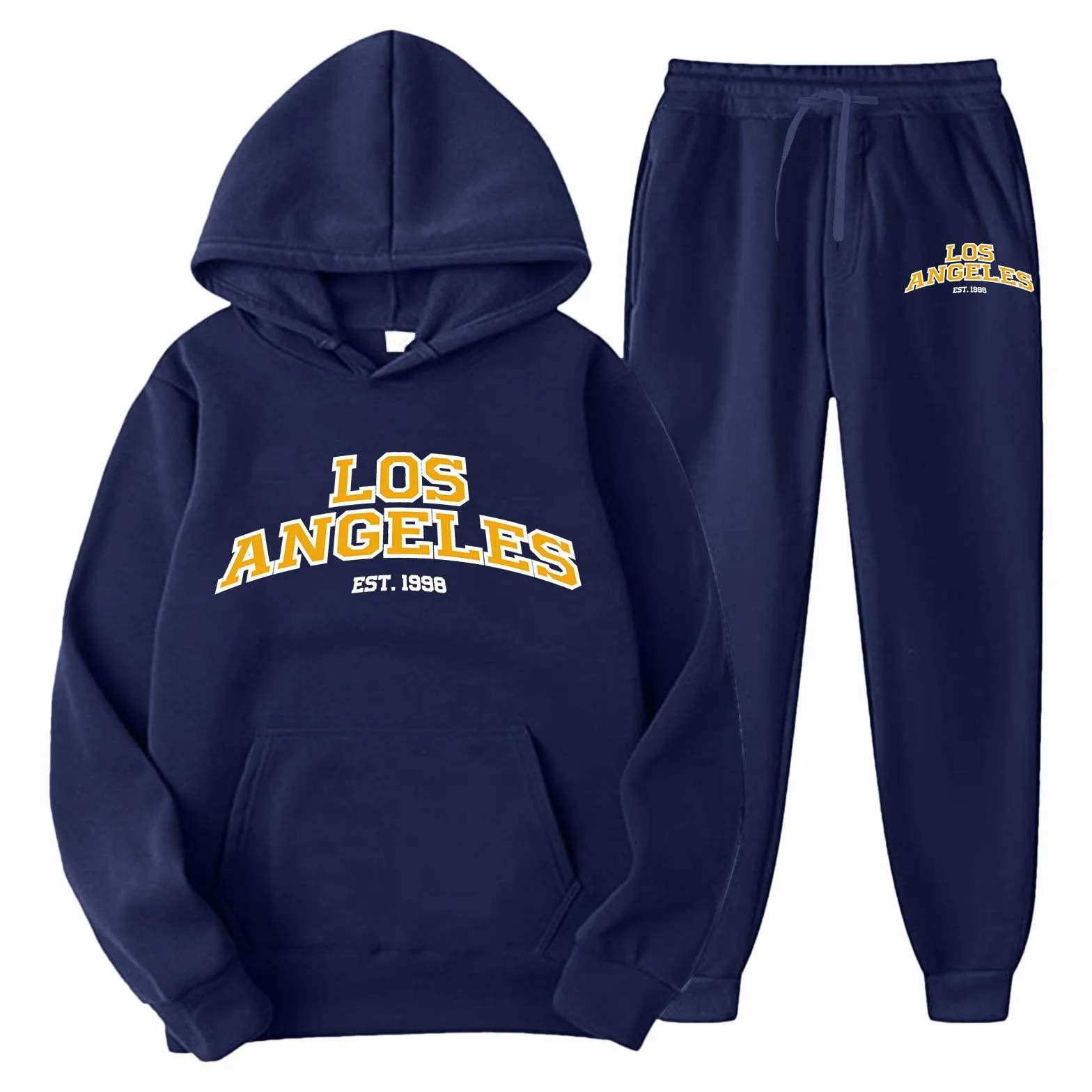 Generisch ·2025 Chándales Hombre 2 Piezas Manga Larga Estampado Letras Chándales Chándales Sudadera con Capucha Pantalones Traje Deportivo Hombre