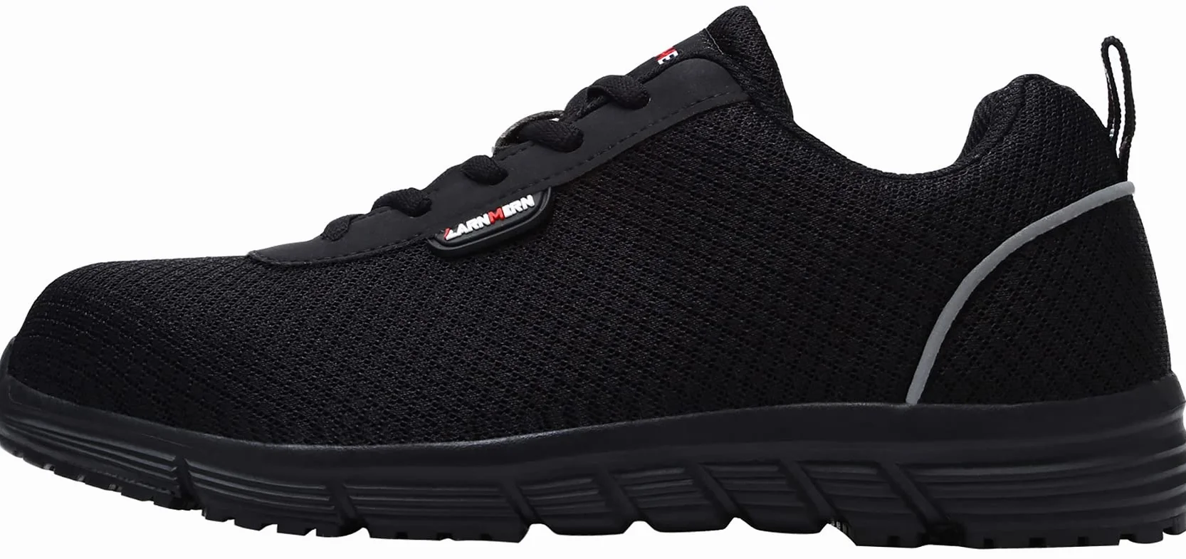 LARNMERN Zapatos de Seguridad para Hombre Cómodo Zapatillas de Seguridad Antideslizante Ultra Ligeras Respirable Calzado de Seguridad con Punta de Acero