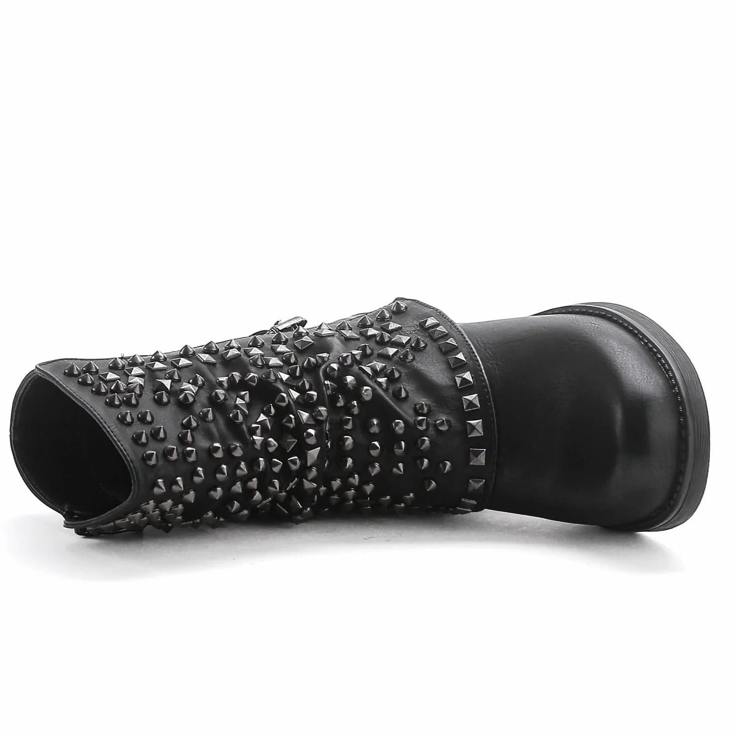 Pogolino ST016 - Botines para mujer con remaches y cremallera